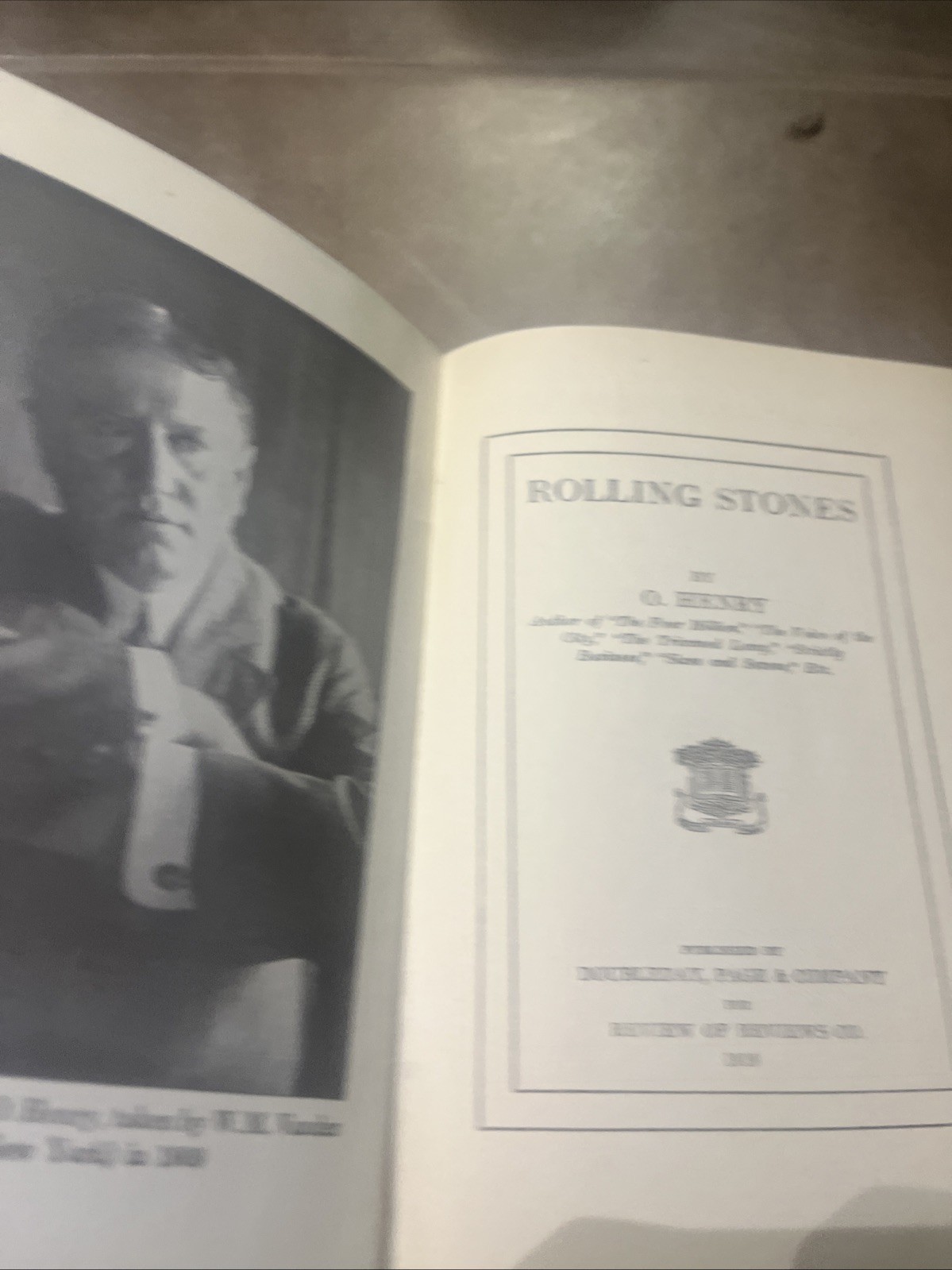 O HENRY – Rolling Stones- 1919 Doubleday Page And Company ?
