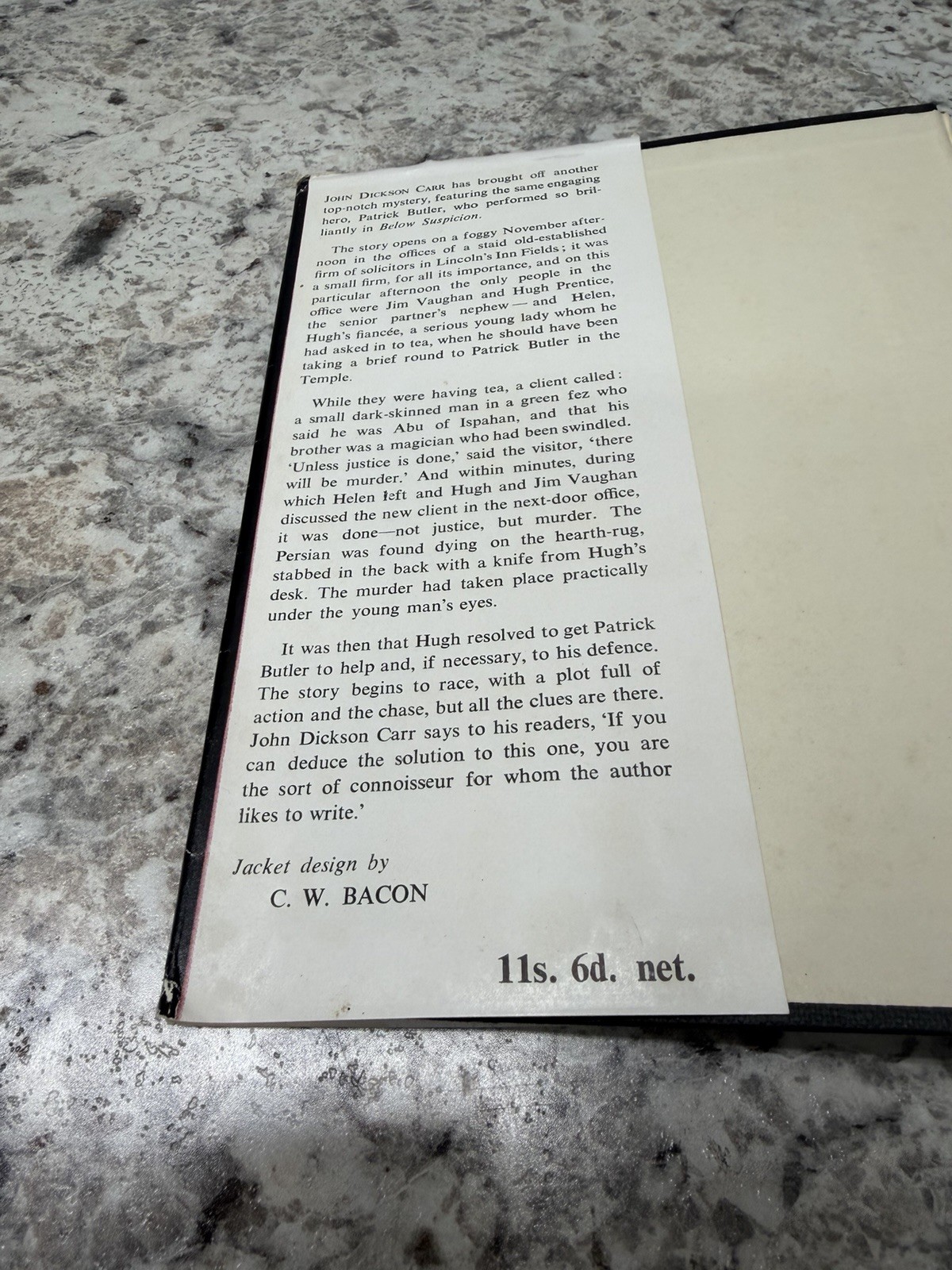 John Dickson Carr Patrick Butler For The Defence 1956 Book Hamish Hamilton Ltd.