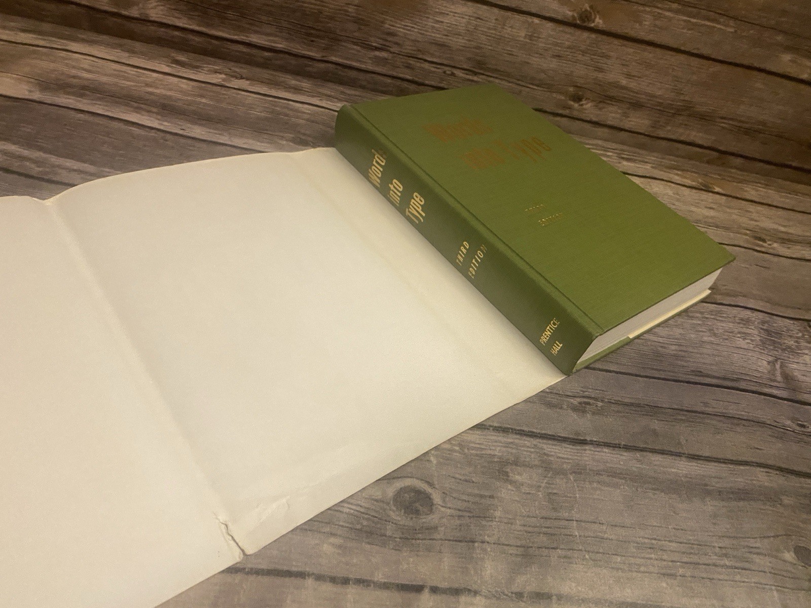 Words Into Type 1974 Third 3rd Edition Hardcover w/ Dust Jacket Prentice Hall
