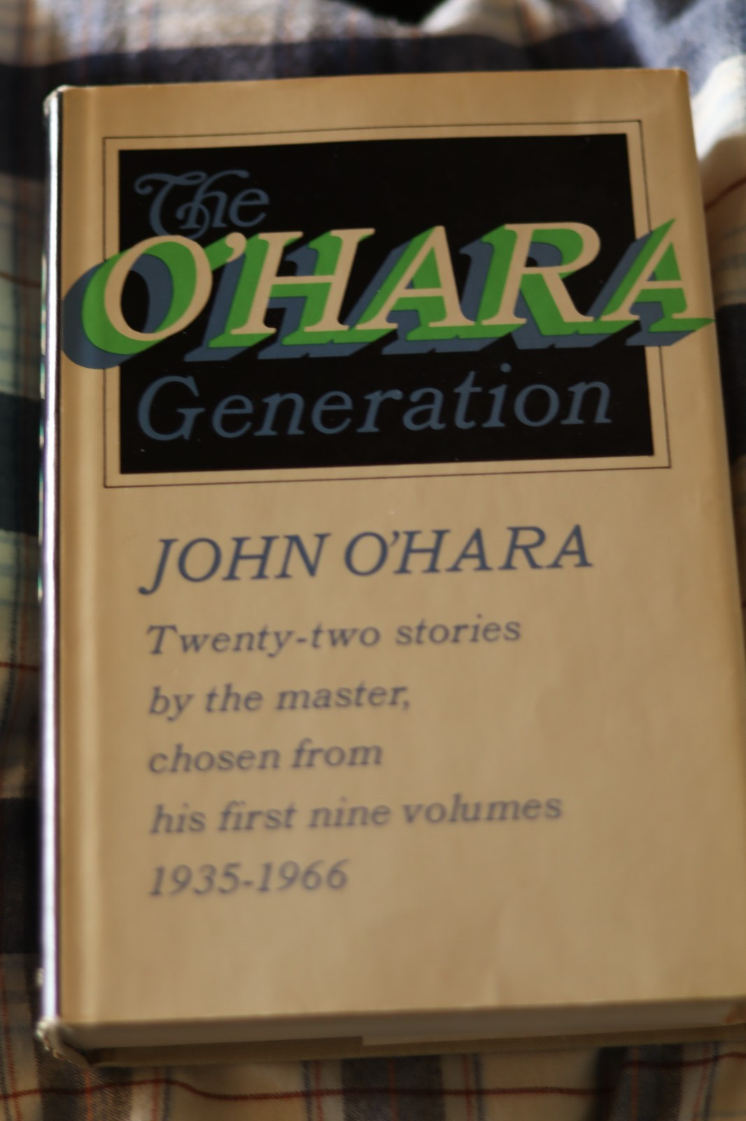 The O’Hara Generation by John O’Hara 1969, HBDJ Vintage Book Very Good BOMC