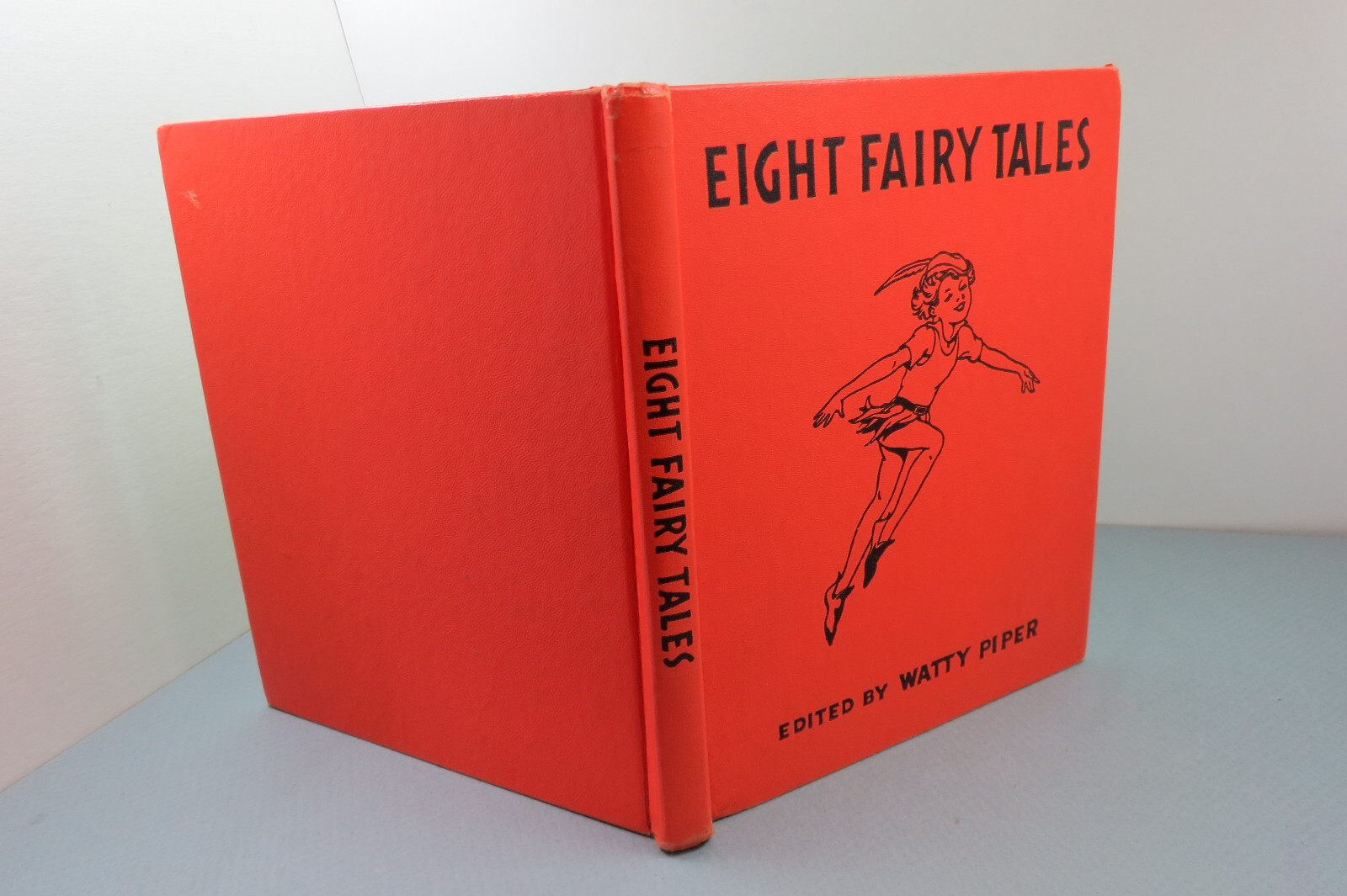 Eight Fairy Tales 1938 Orange Library Binding Heavily Illustrated Color & B/W