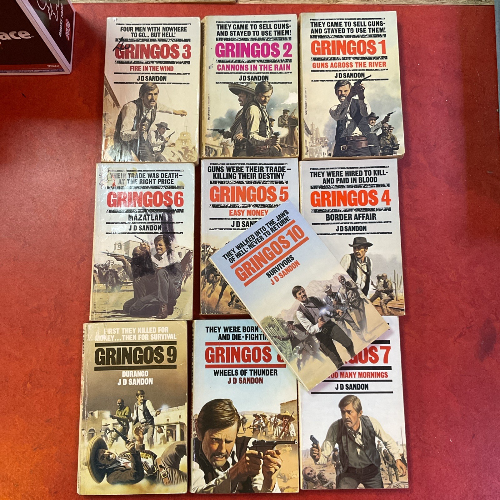 Vintage Western Gringos paperback novels 1 2 3 4 5 6 7 8 9 10 1-10 from 1979-
