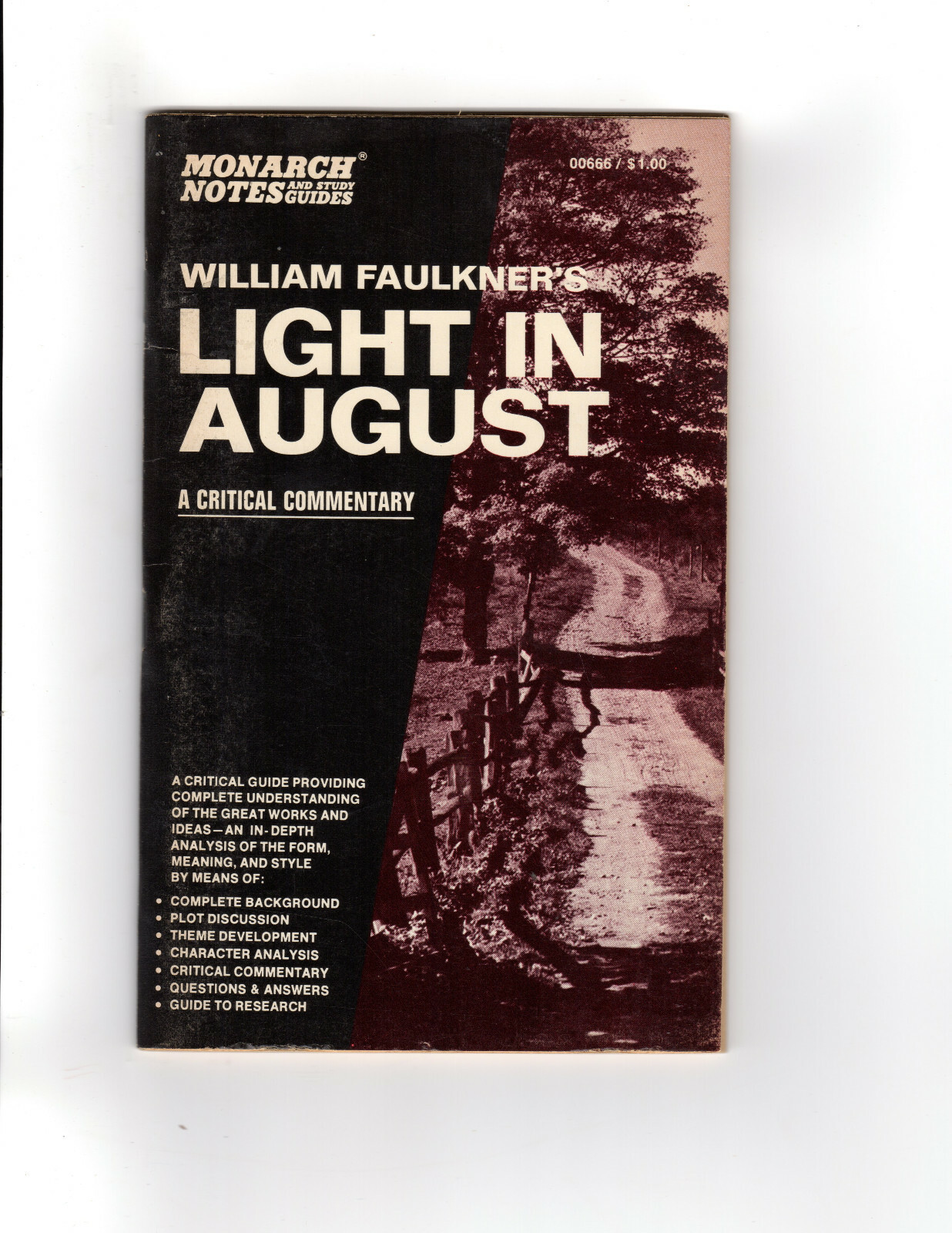 WILLIAM FAULKNER’S LIGHT IN AUGUST CRITICAL COMMENTARY 1965 First ed Study Guide