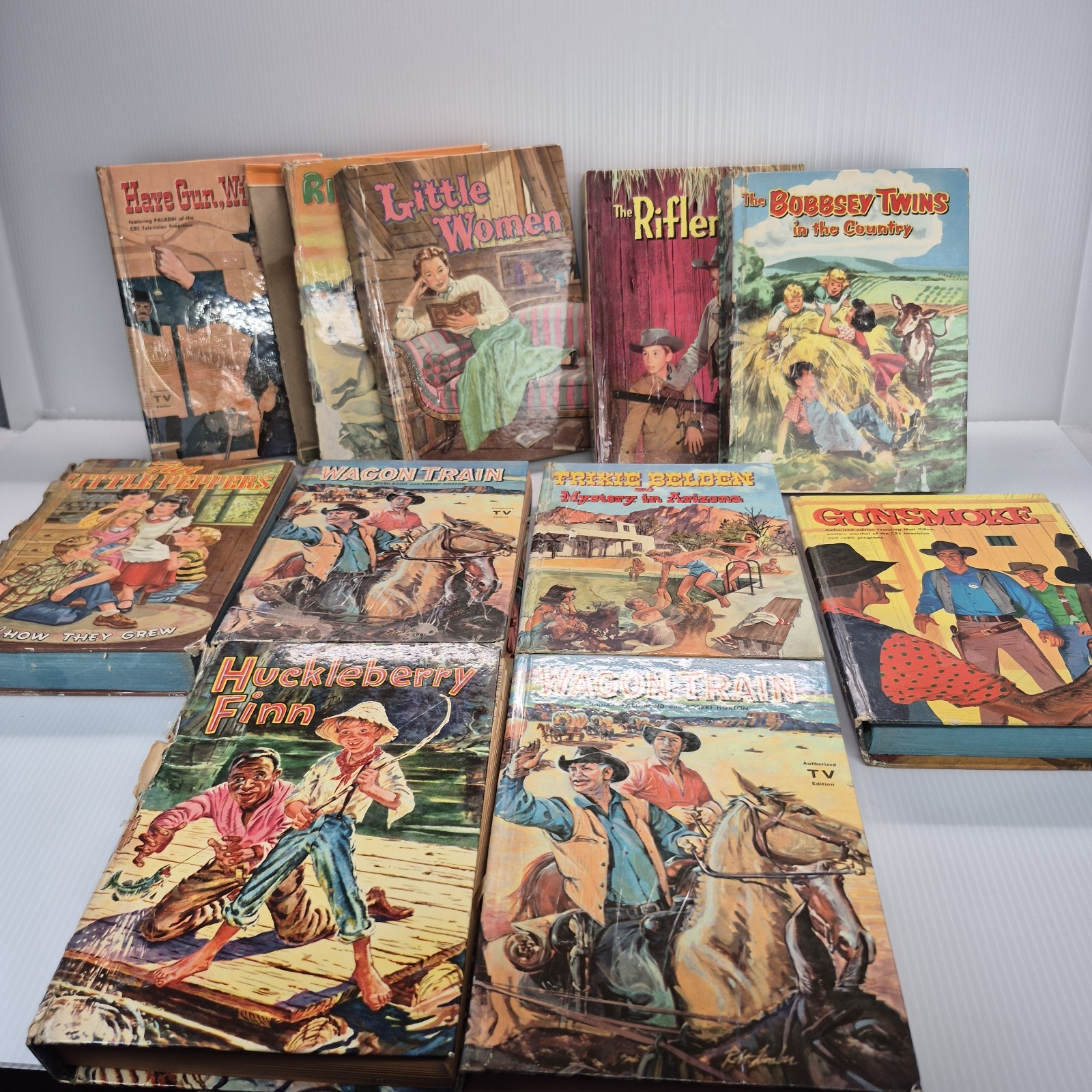 vintage Whitman publishing hardcover books featuring Western TV show Lot Of 11