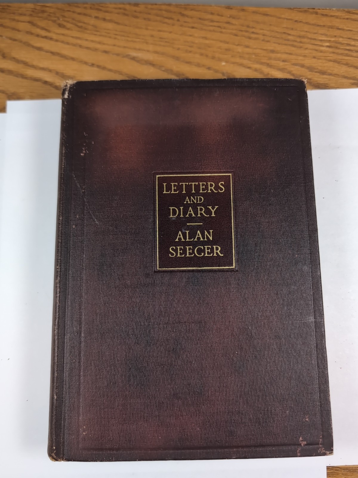 Letters and Diary by Alan Seeger, 4th Printing, July 1917, Rare