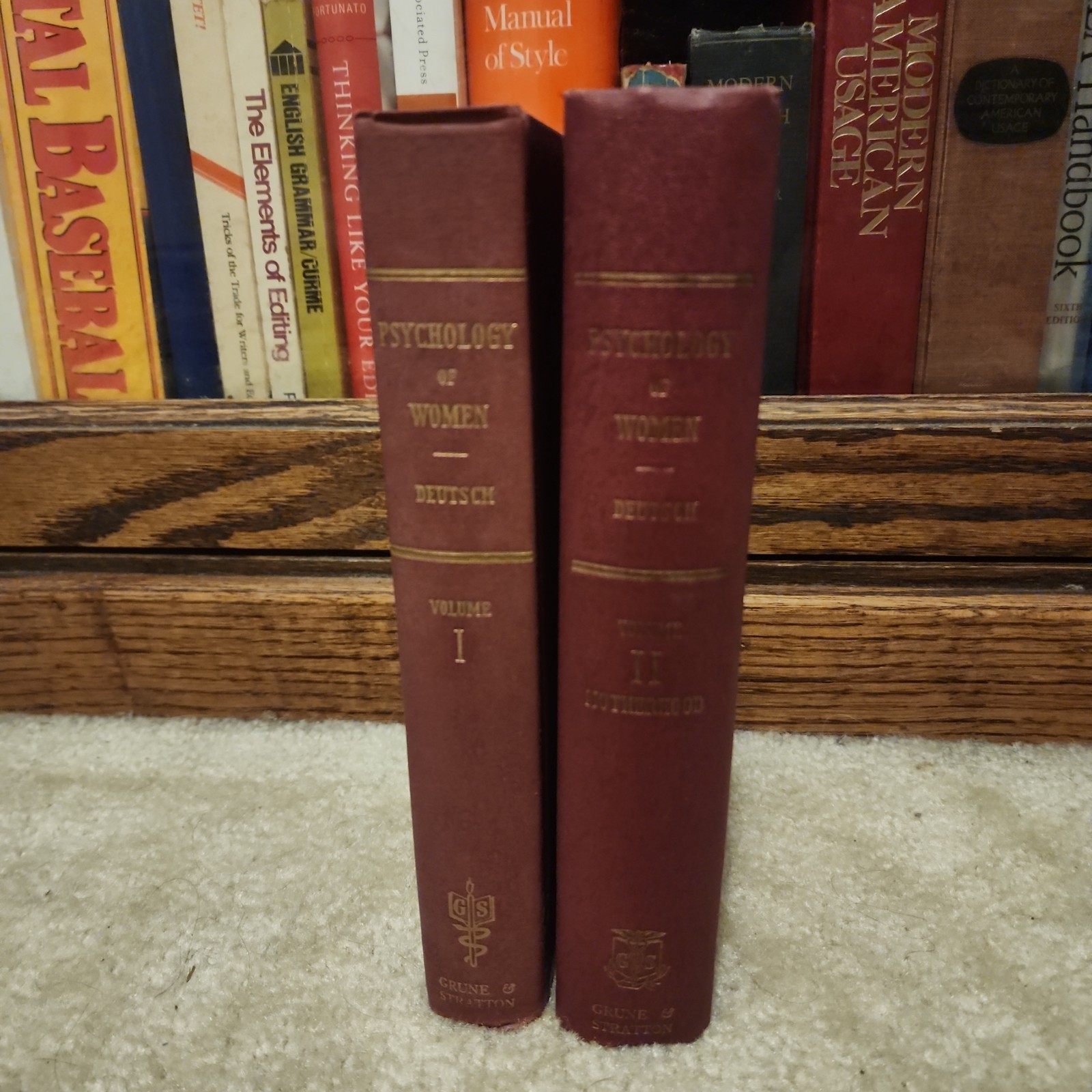 Psychology Of Women 1945 Helene Deutsch 2 Vols Later Printings Psychoanalytical