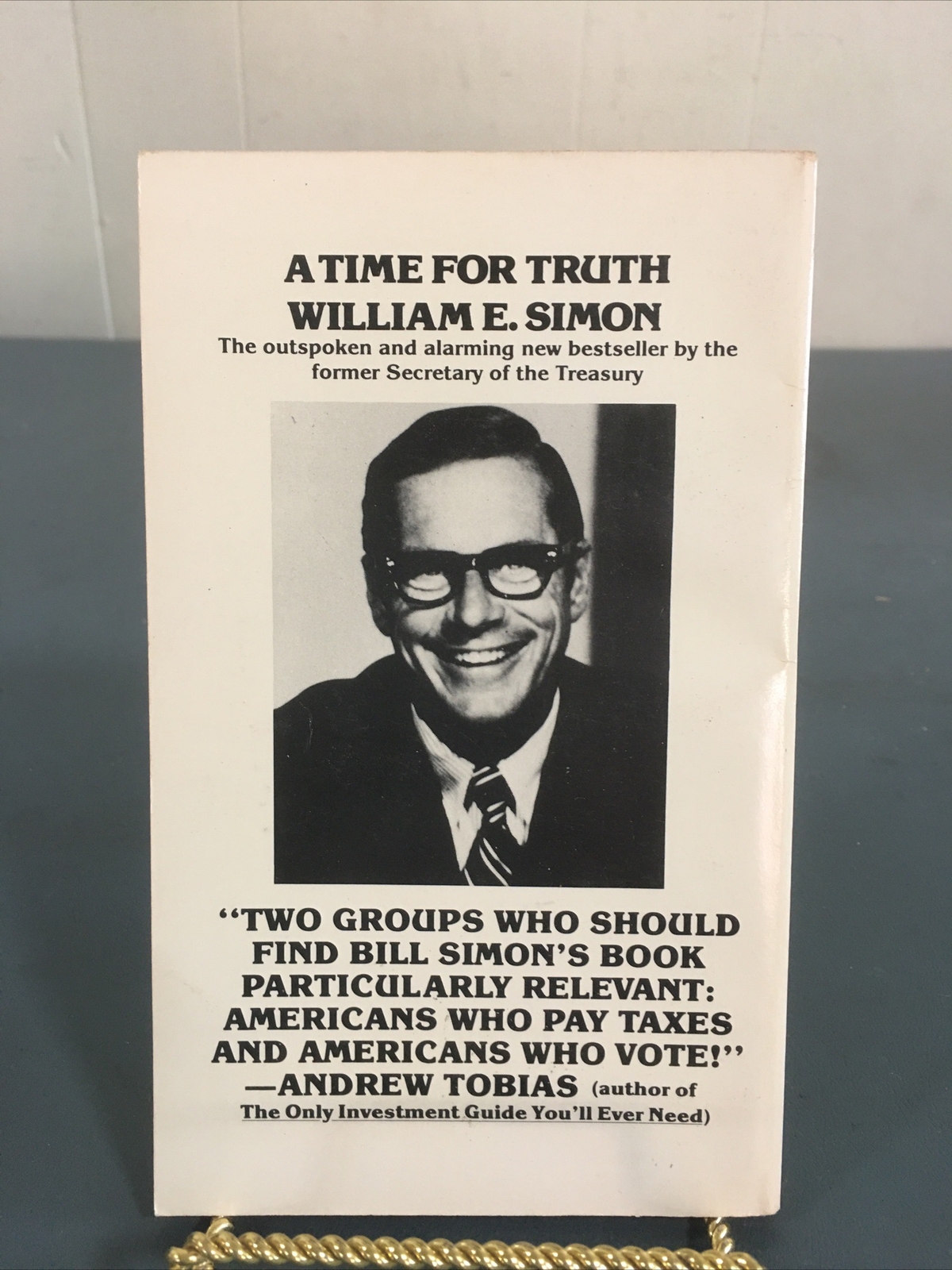 A TIME FOR TRUTH By Wiliam E. Simon Vintage Paperback 1979