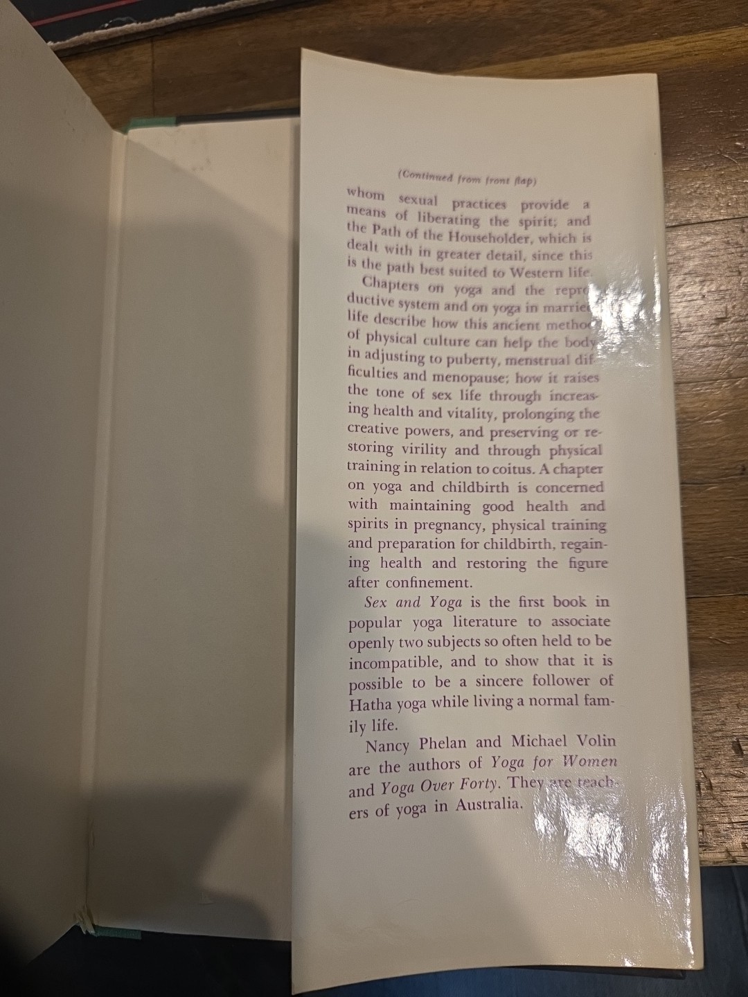 Sex and Yoga. Phelan and Volin. 1967 HCDJ, Illustrated, 1st Edition
