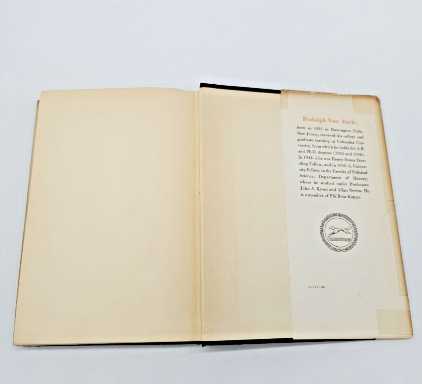 1946 Alexander H Stephens 1st Ed DJ Inscribed Congressman Robert G Stephens Jr
