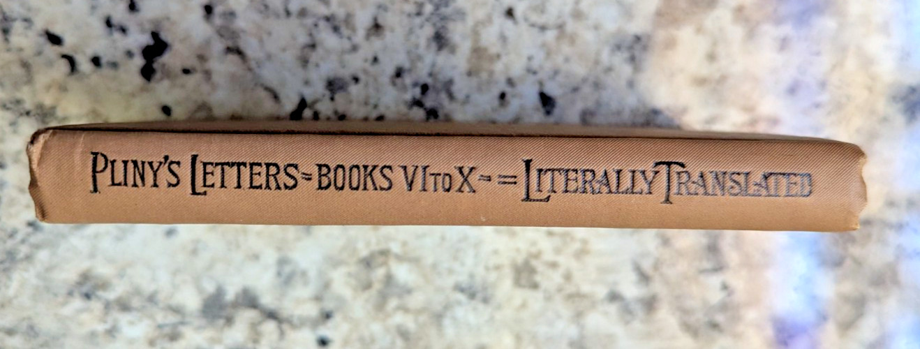 Antique Book PLINY’S LETTERS BOOKS VI To X By Hinds, Noble & Eldredge, 1900 VG+!