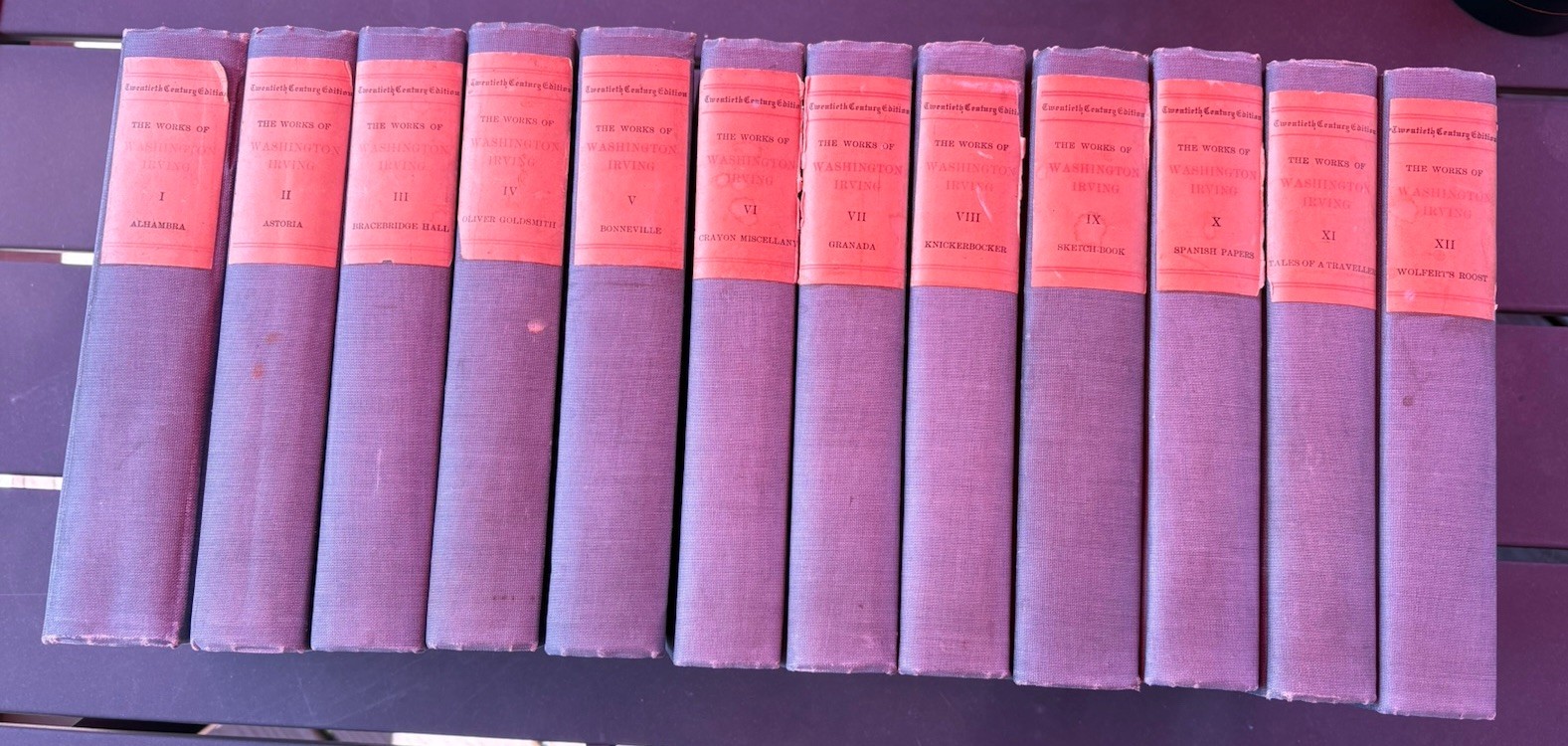 THE WORKS OF WASHINGTON ERVING Twentieth Century Edition Set of 12 Volume 1900’s