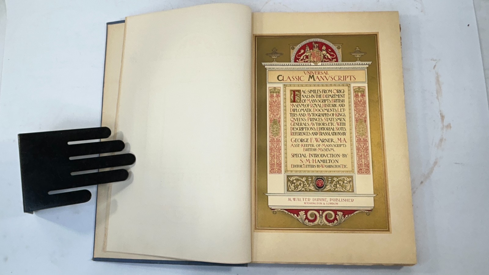 Universal Classic Manuscripts by George Warmer – Signed & 2 Volumes