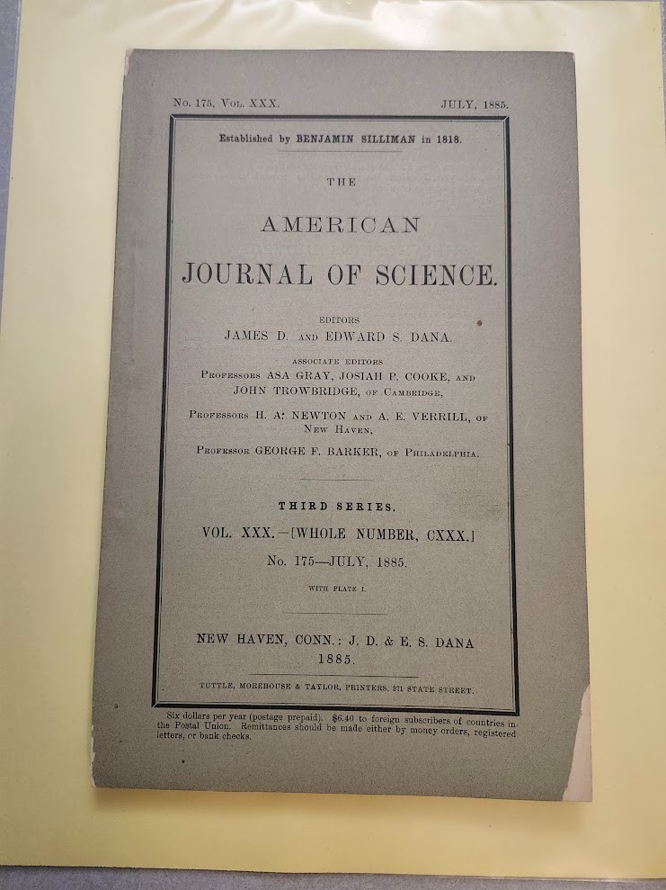 Artic Weather Devonian Fossils Walcott American Journal of Arts and Science 1885