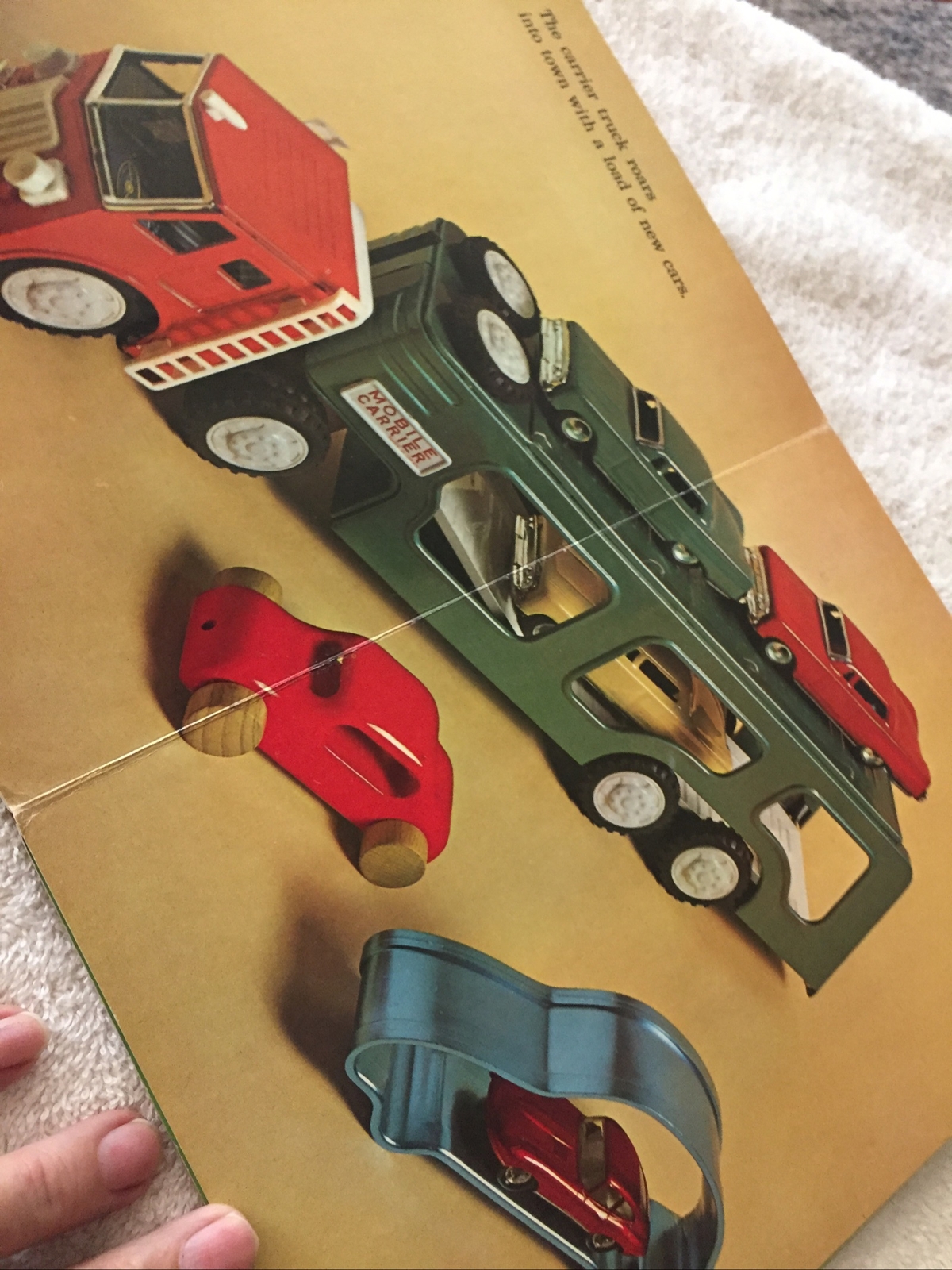Rare Rare Vintage 1968 Trucks And Cars Children’s Picture Board Book