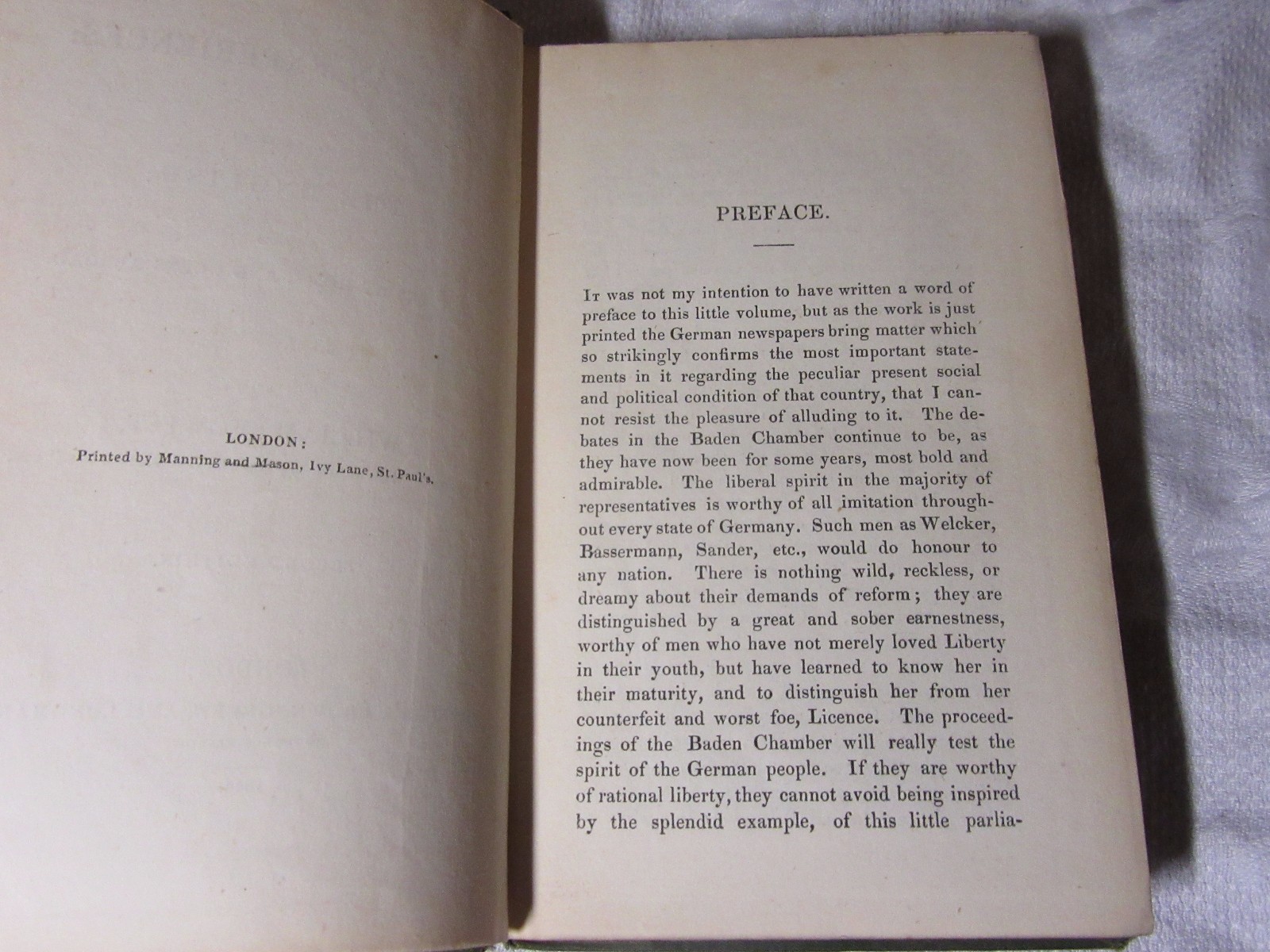 1844 GERMAN EXPERIENCES For „Stayers at Home“ & „Goers Abroad“ WILLIAM HOWITT