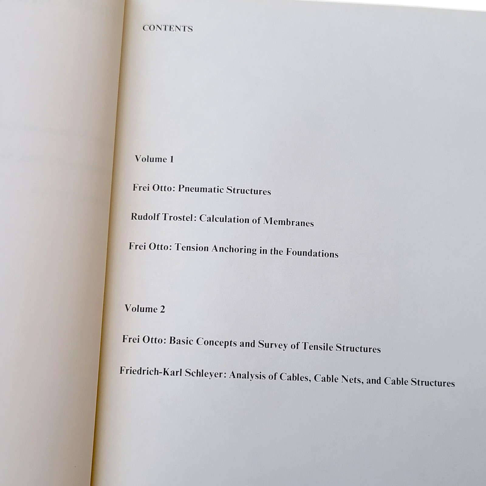 TENSILE STRUCTURES Frei Otto MIT Press 1973 Softcover !st Ed Architecture