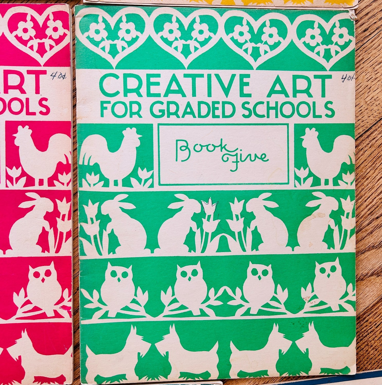 Creative Art for Graded Schools Books 1 3 4 5 1944 Revised Louise Tessin VTG