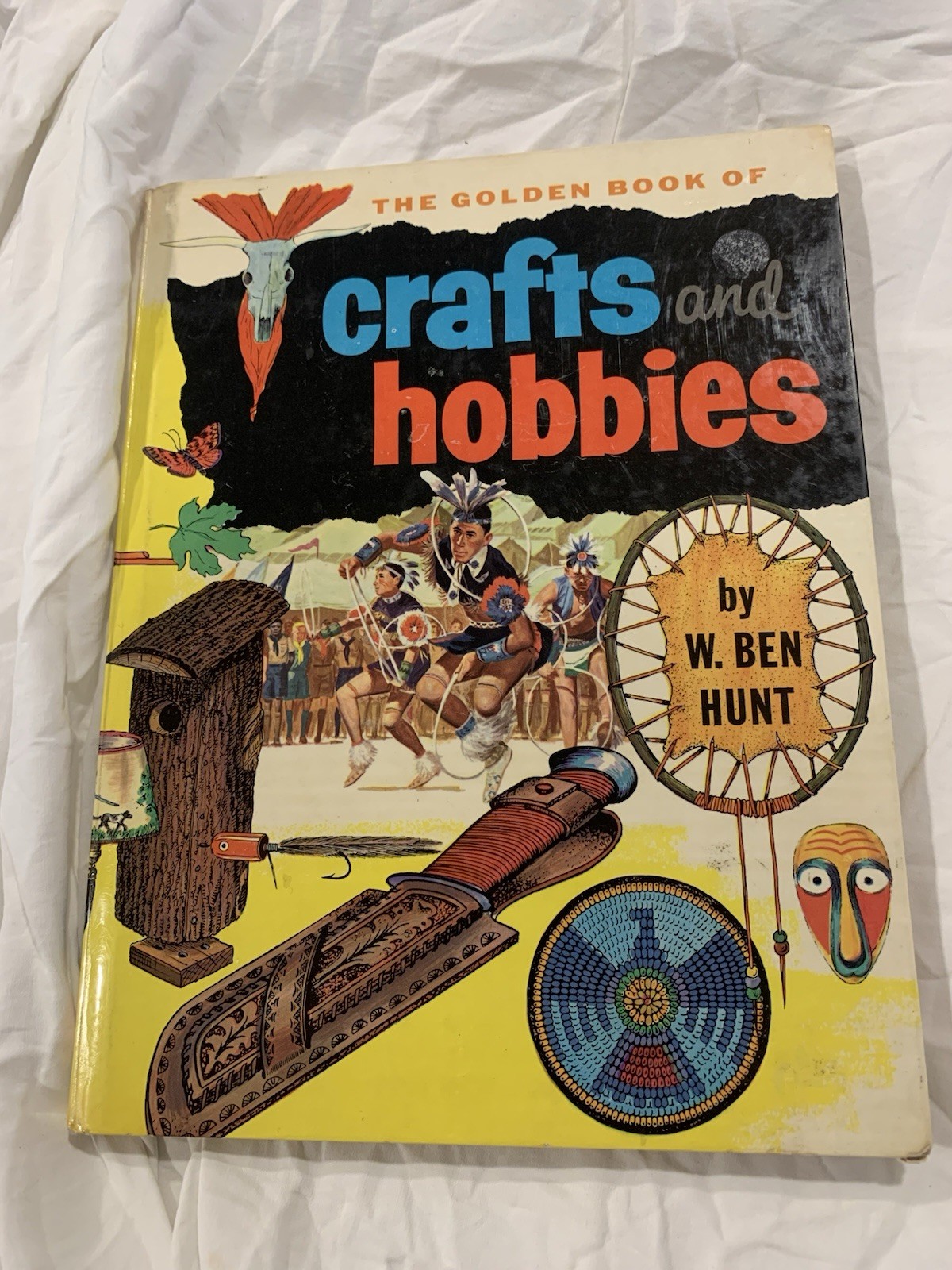 Vintage Kitsch Golden Book of Crafts & Hobbies Boy & Girl Scouts Campfire Hobby