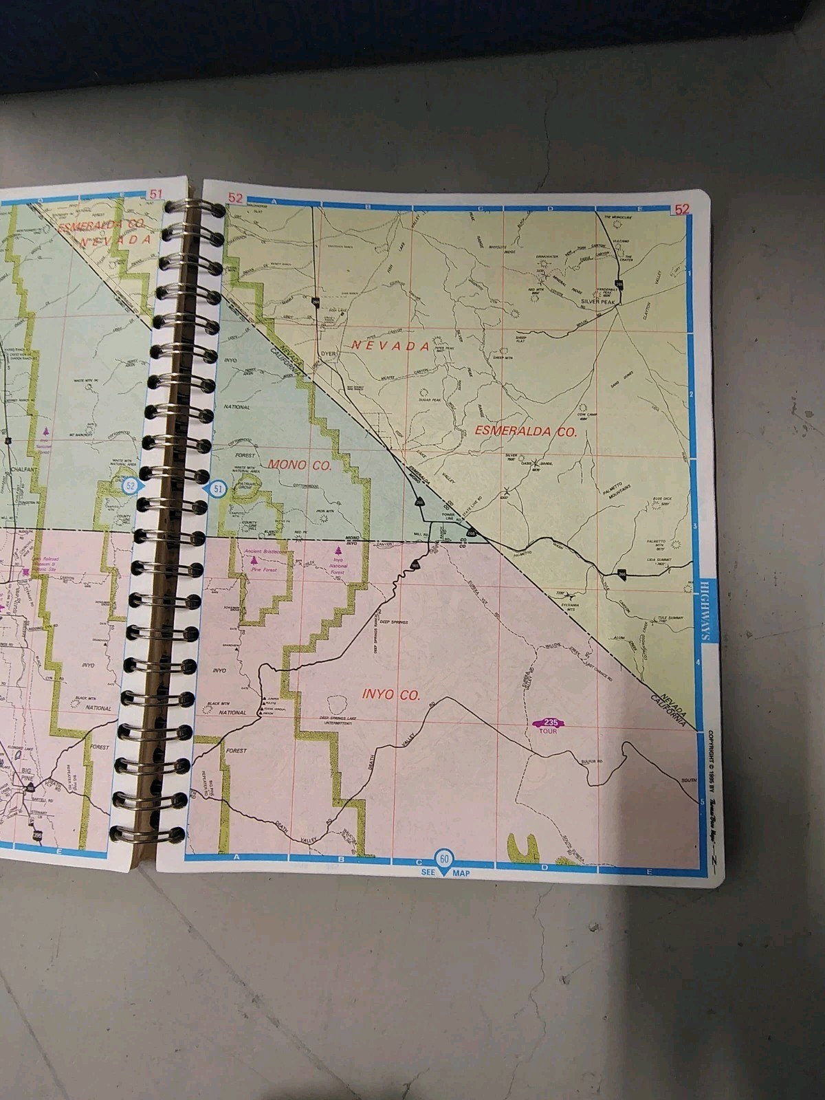 ThOMAS BrOS MAPS – CLAIFORNIA ROAD ATLAS & DRIVERS GUIDE SPIRAL BINDING.