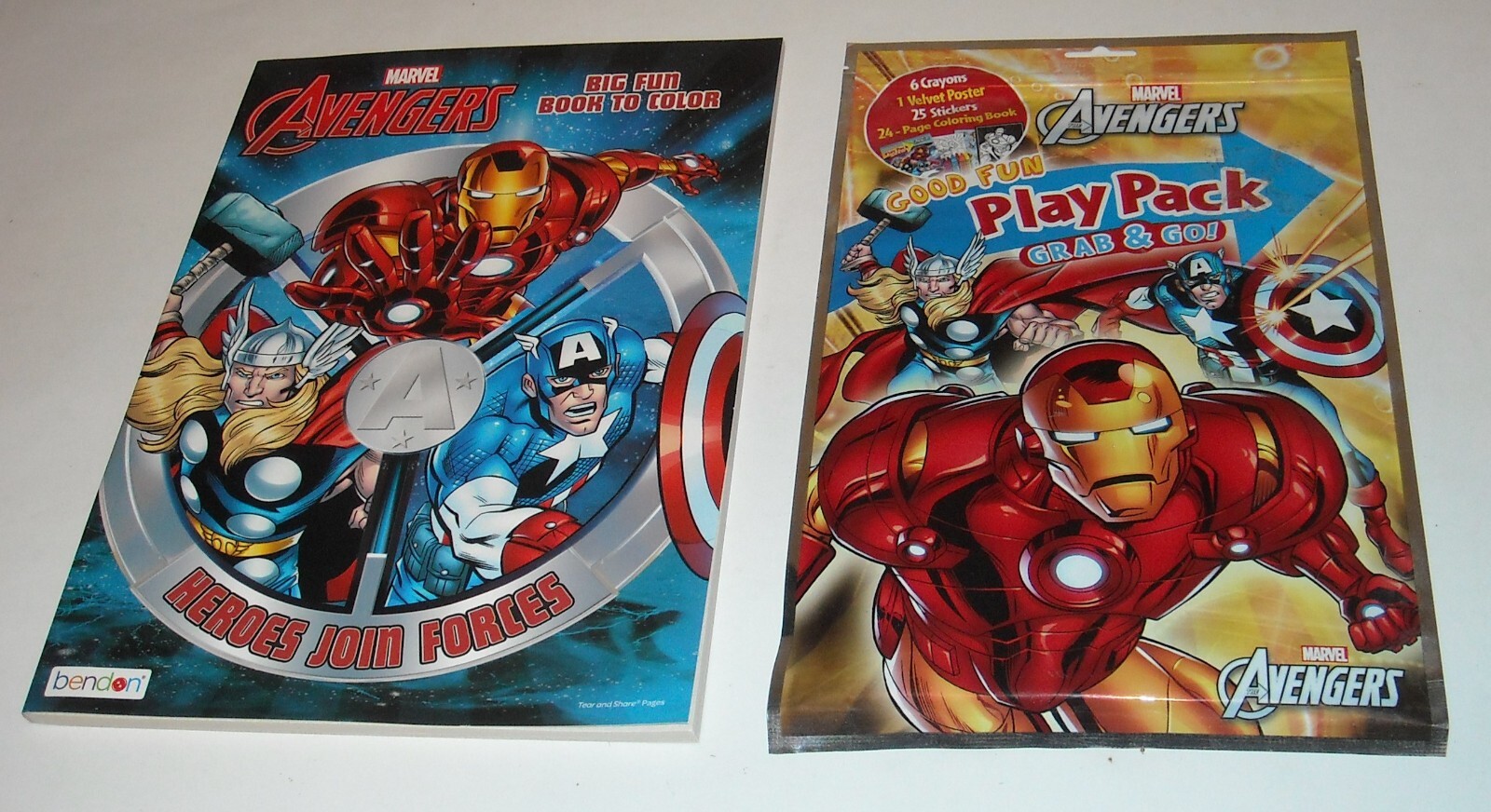 AVENGERS MARVEL COMICS BIG FUN COLOING BOOK 2015 NEW UNUSED with PLAY PACK MIP