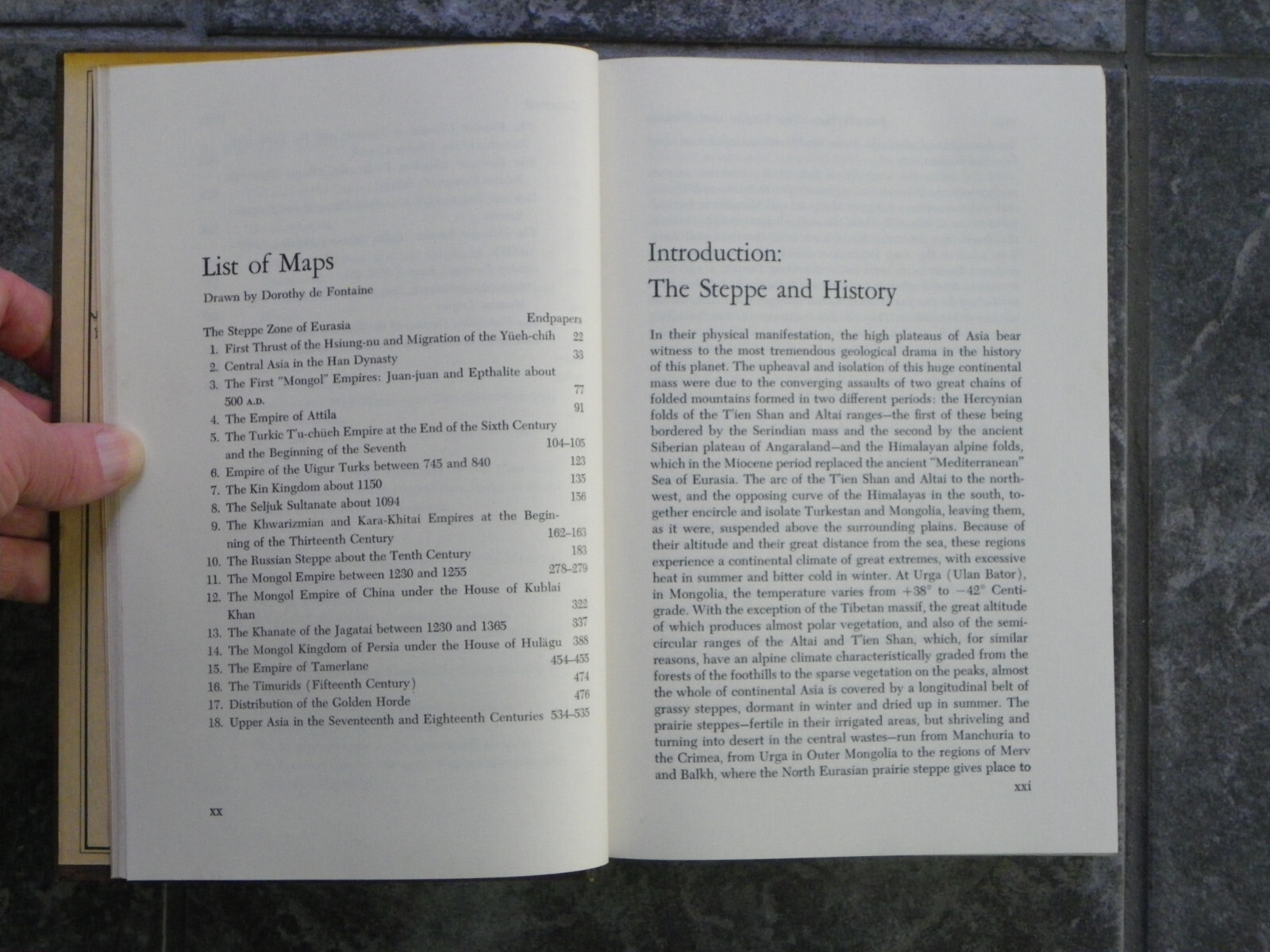 „The Empire of the Steppes“-Grousset-1970-1st Edition-Maps-Central Asian History