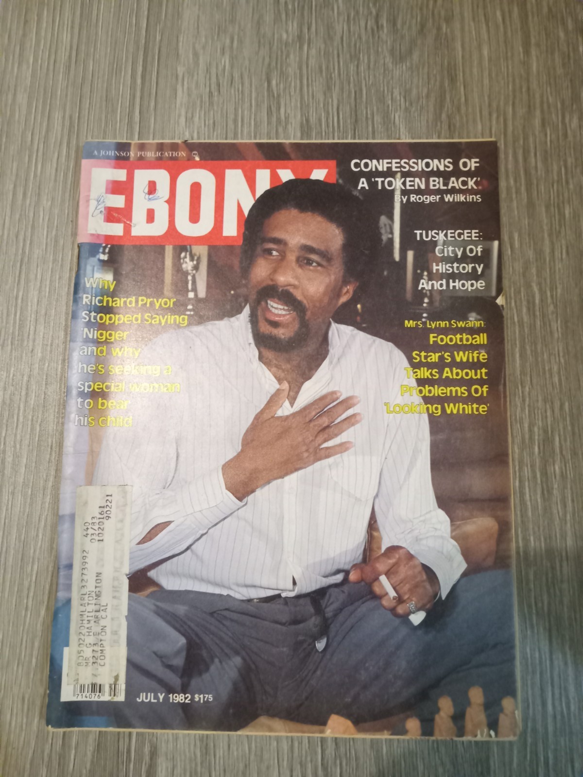 Vintage Ebony Magazine July 1982 Roger Wilkins Richard Pryor