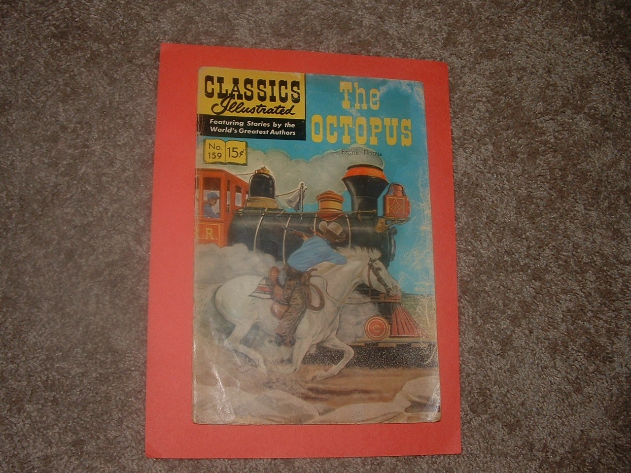1960 Classics Illustrated 159 The Octopus 1st Print HRN 159 Solid VG- Fast Ship