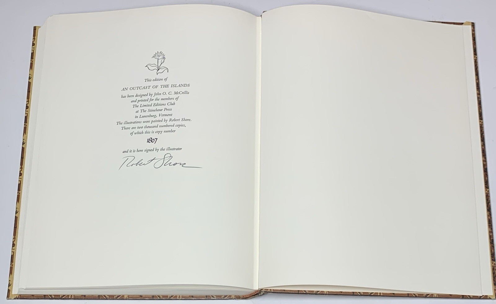 An Outcast Of The Islands Conrad #1807 Limited Editions Club Signed Illustrated