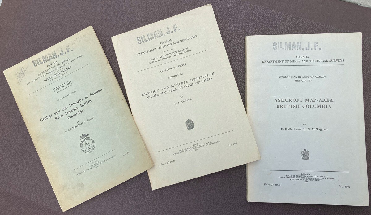 Geology, Ore Deposits Salmon River British Columbia, 1922 Canada book w lrg. map