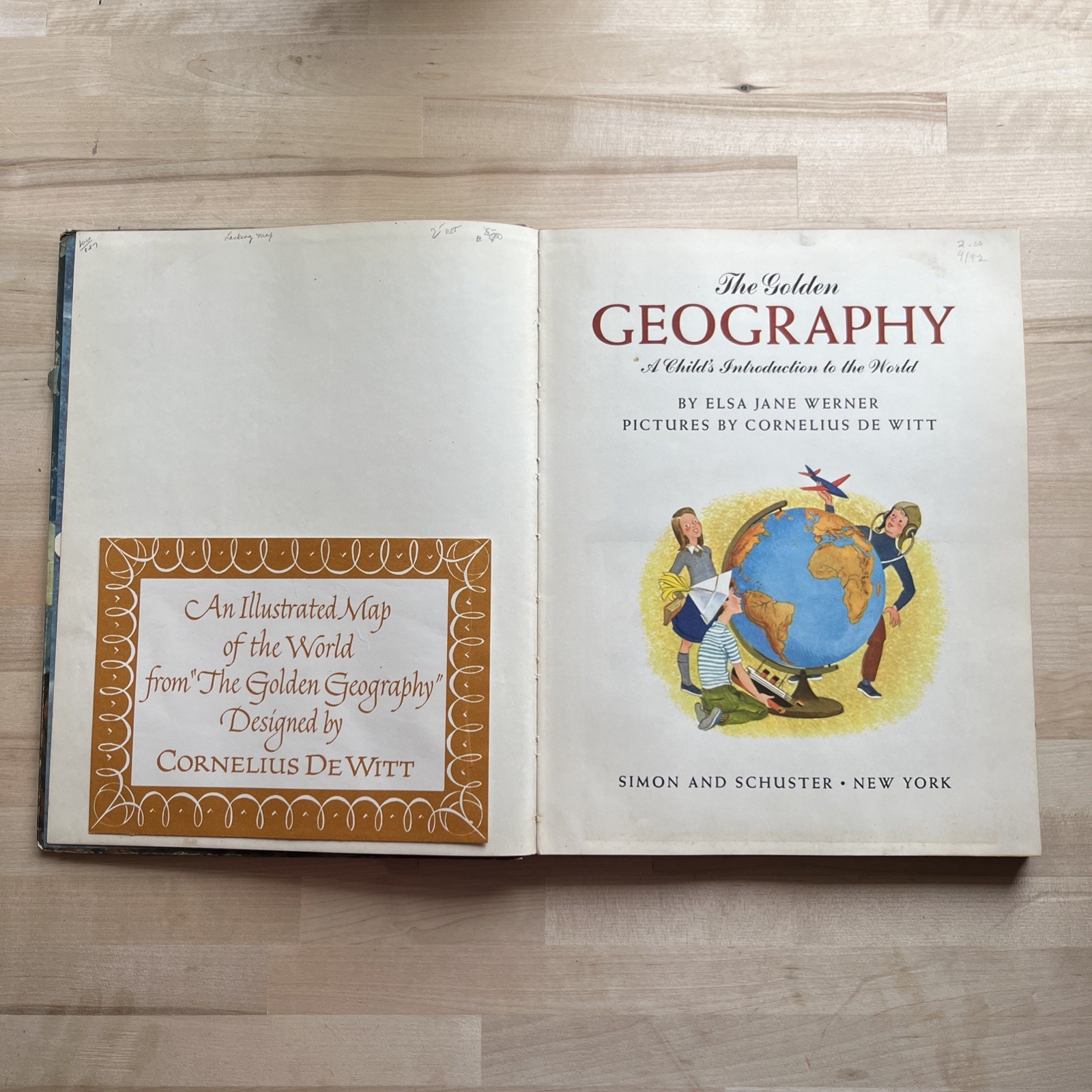 Golden Geography : A Child’s Introduction to The World 1952 De Luxe Edition HC