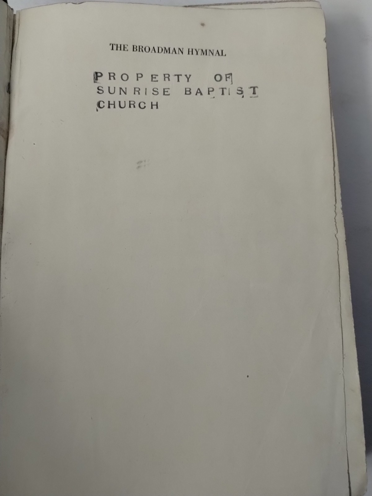 The Broadman Hymnal 1940 Vintage Hardcover Church Hymn Book