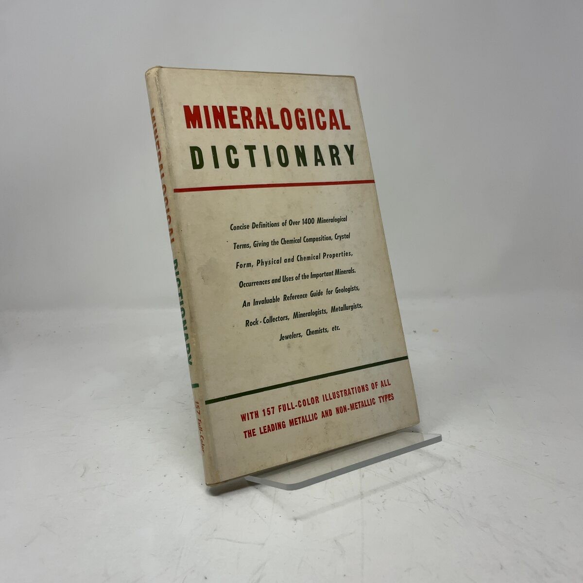 Mineralogical Dictionary by Chemical Publishing HC First Edition Very Good 1945