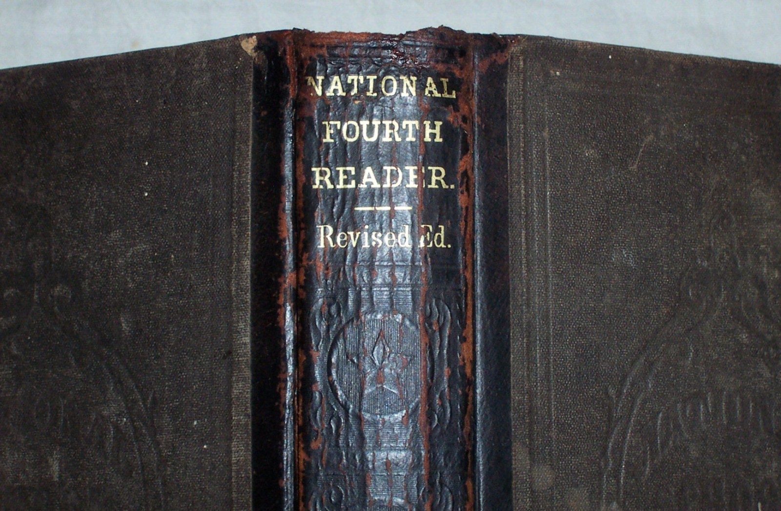 1869 American School Reader Leather Spine ; History Poetry Anecdotes etc.