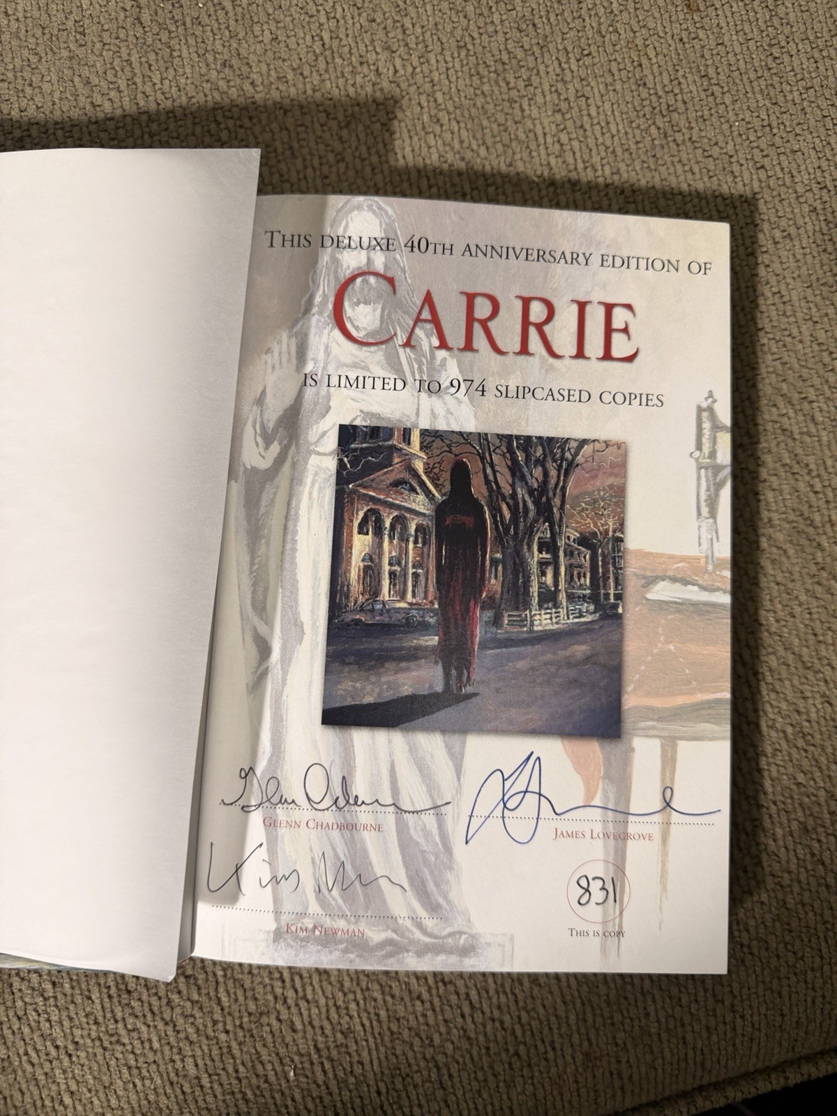 Carrie Stephen King PS Publishing Signed #831 Slipcase