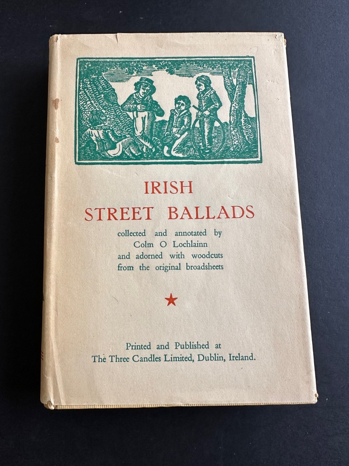 Irish Street Ballads, by Colm O Lochlainn – 1965 – Reprint, Vintage HC Book DJ