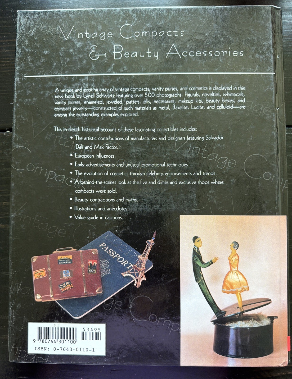 VINTAGE COMPACTS & BEAUTY ACCESSORIES WITH VALUES by Lynell Schwartz 1997 HB