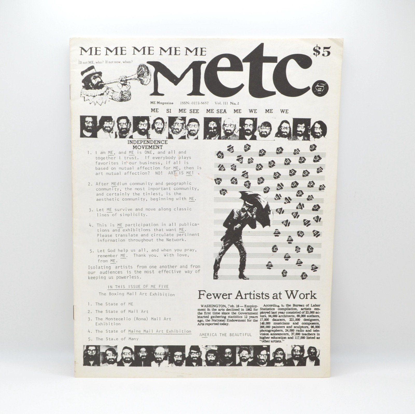 Carlo Pittore, Metc. Me Magazine No. 5, Vol. III No. 2, Mail Art, Fluxus Artist
