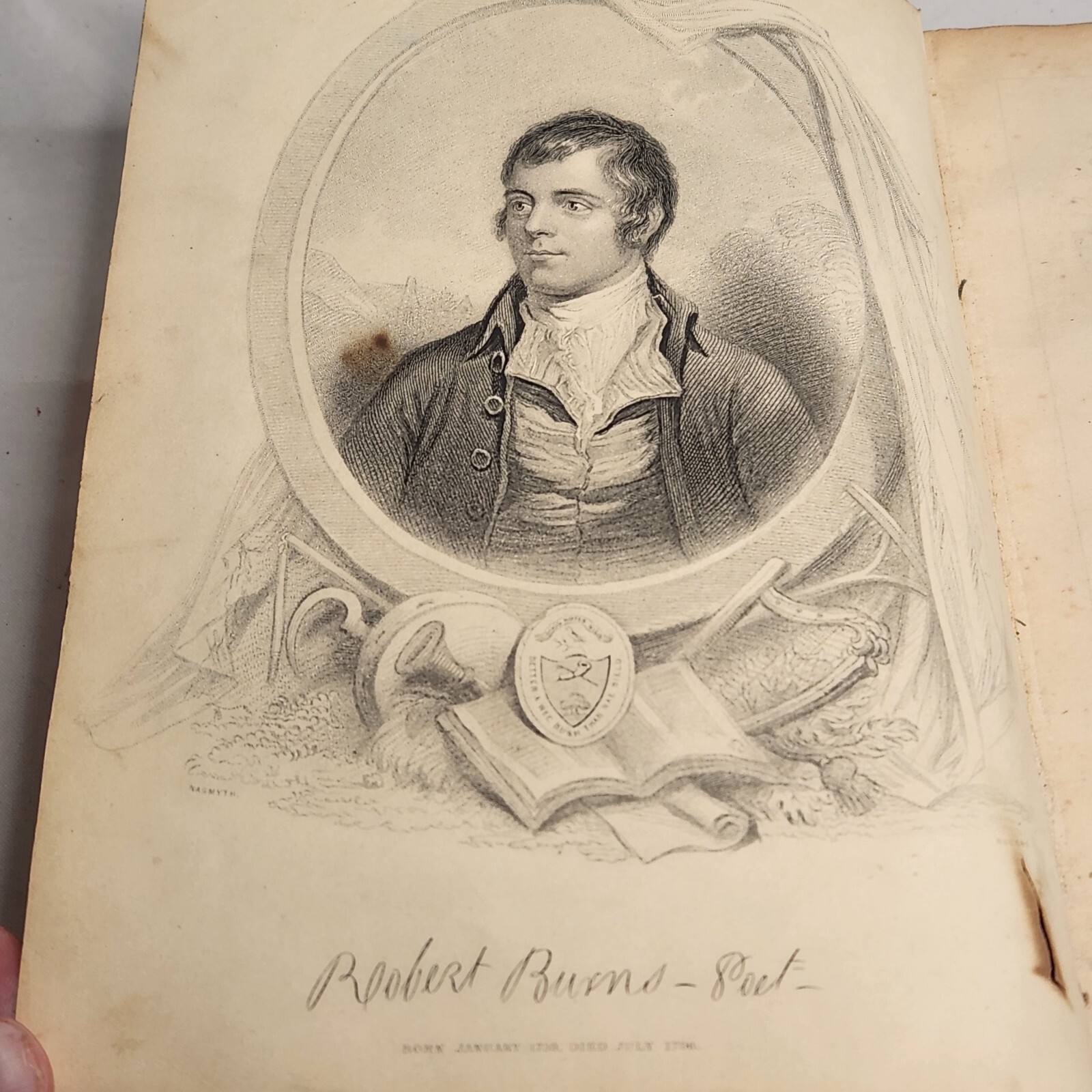 ROBERT BURNS & WALTER SCOTT Vol. 1 Antique Book Wm Collins & Sons Pub W/ Illustr
