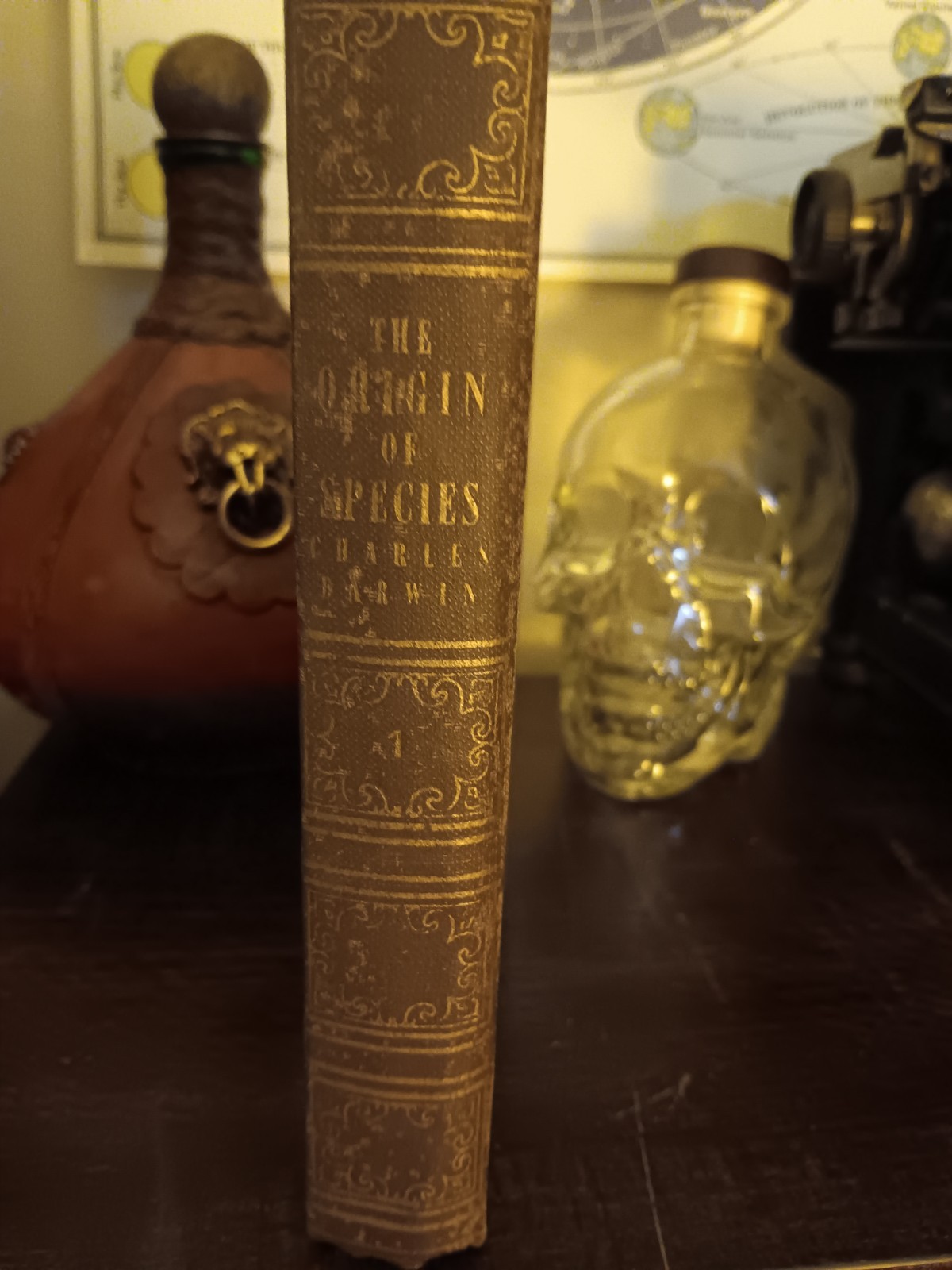 Charles Darwin The Origin of Species Vol 1 Art-Type Edition Hardcover Books Inc