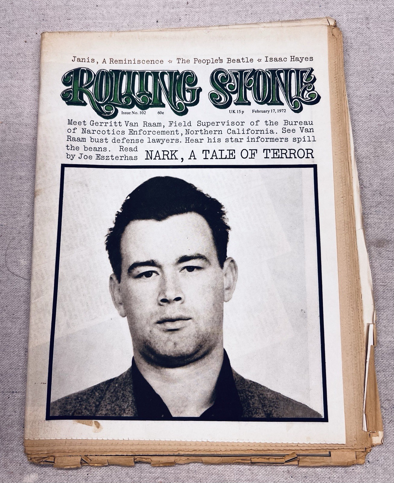 Rolling Stone Issue 102 Feb 1972 Nark A Tale of Terror Janis Joplin