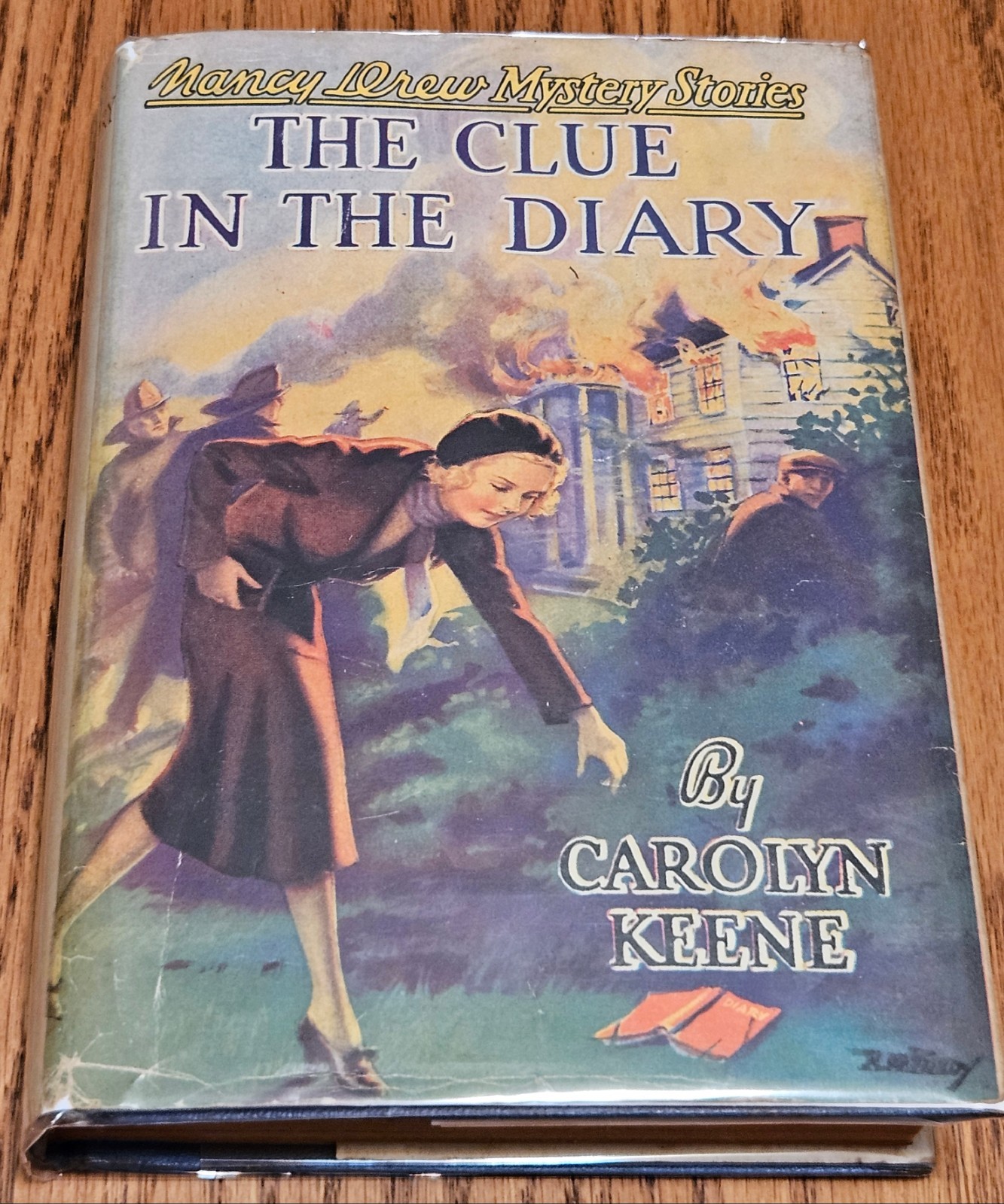 VINTAGE 1940s Nancy Drew #7 The Clue in the Diary Carolyn Keene Dust Jacket