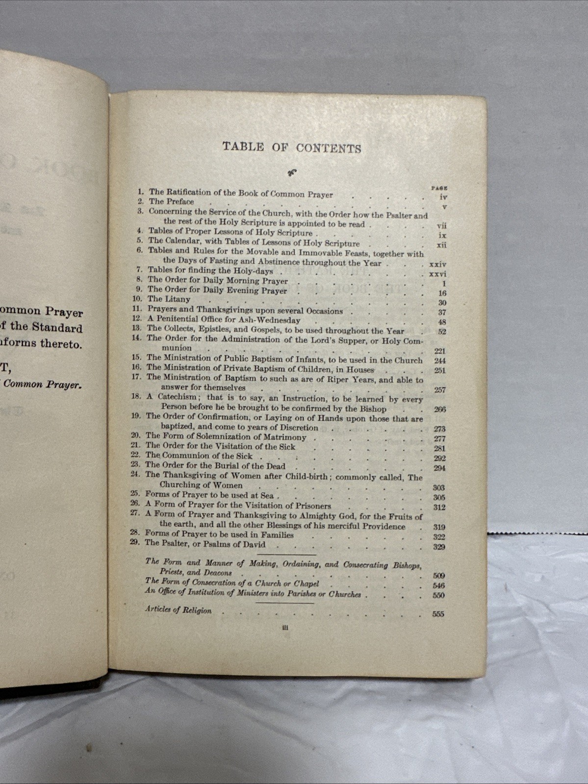 THE BOOK OF COMMON PRAYER by Protestant Episcopal Church – 1896