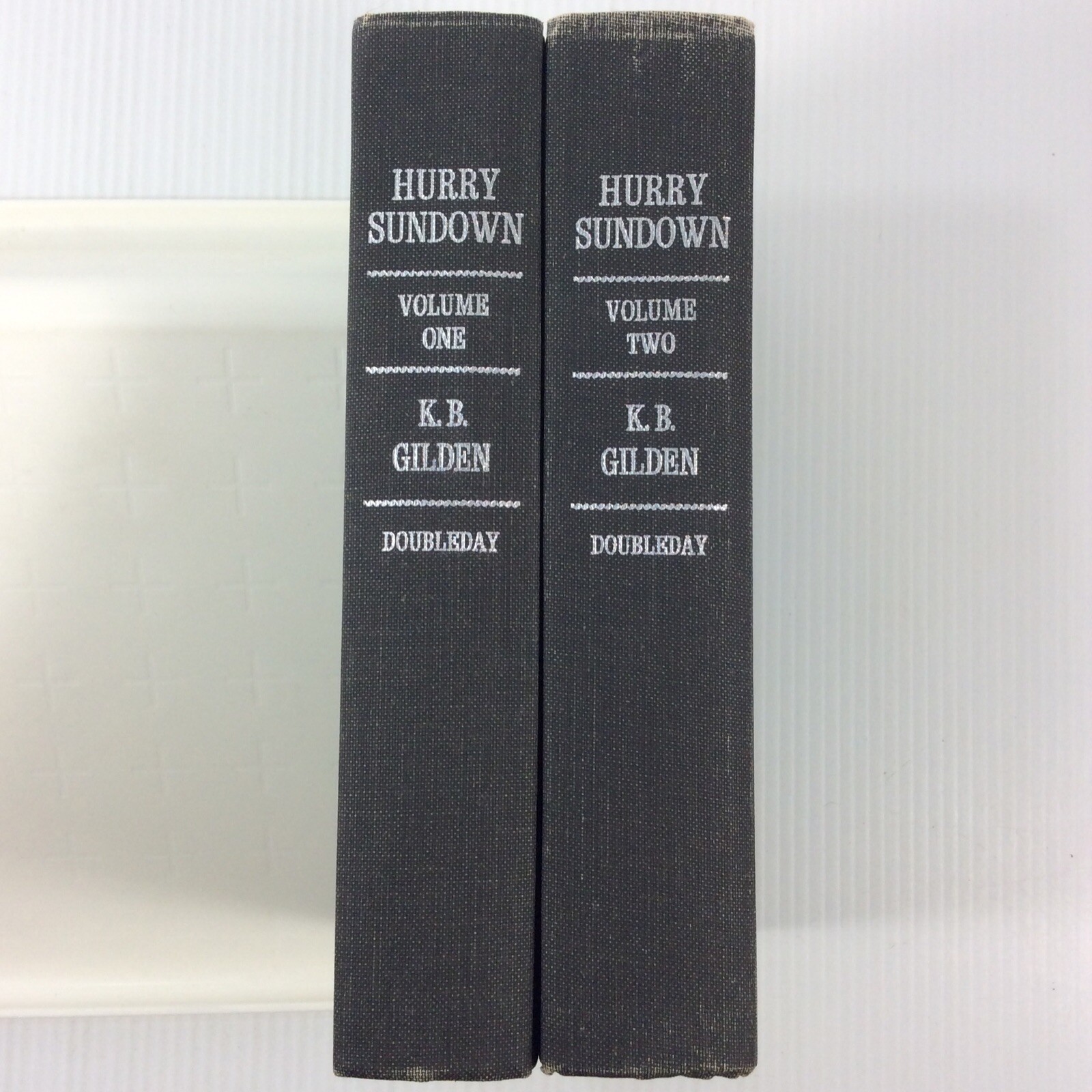 Hurry Sundown Volume 1 and 2 Vintage Books 1964 K B Gilden Black Silver HC