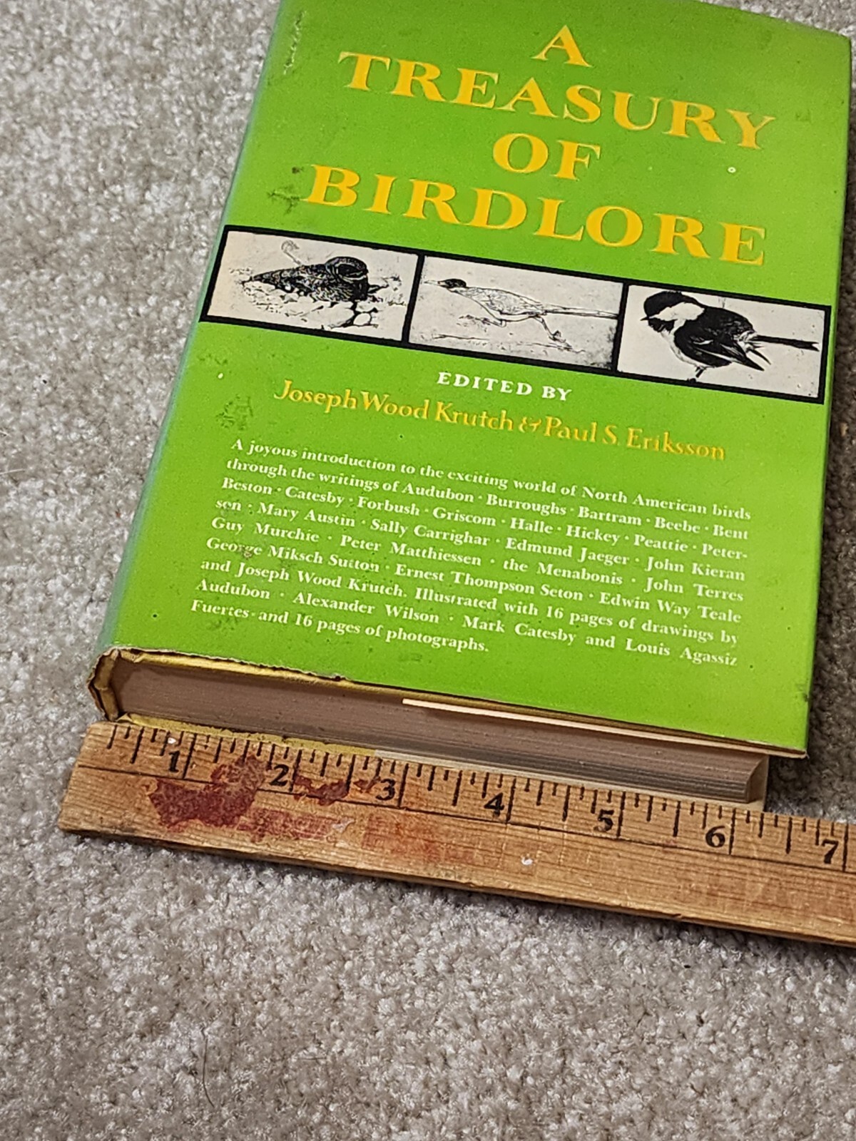 A Treasury of Birdlore by Joseph Wood Krutch & Paul S. Eriksson Hardcover 1962