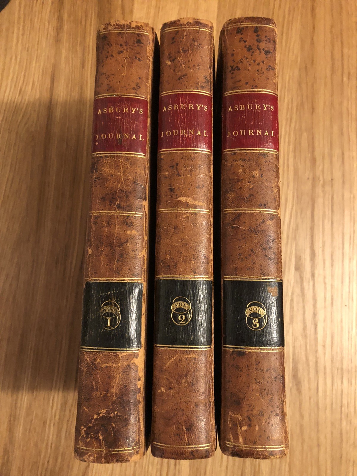 1821 Francis Asbury Journal Bishop Of Methodist Episcopal Church 1st Ed Vol 1-3