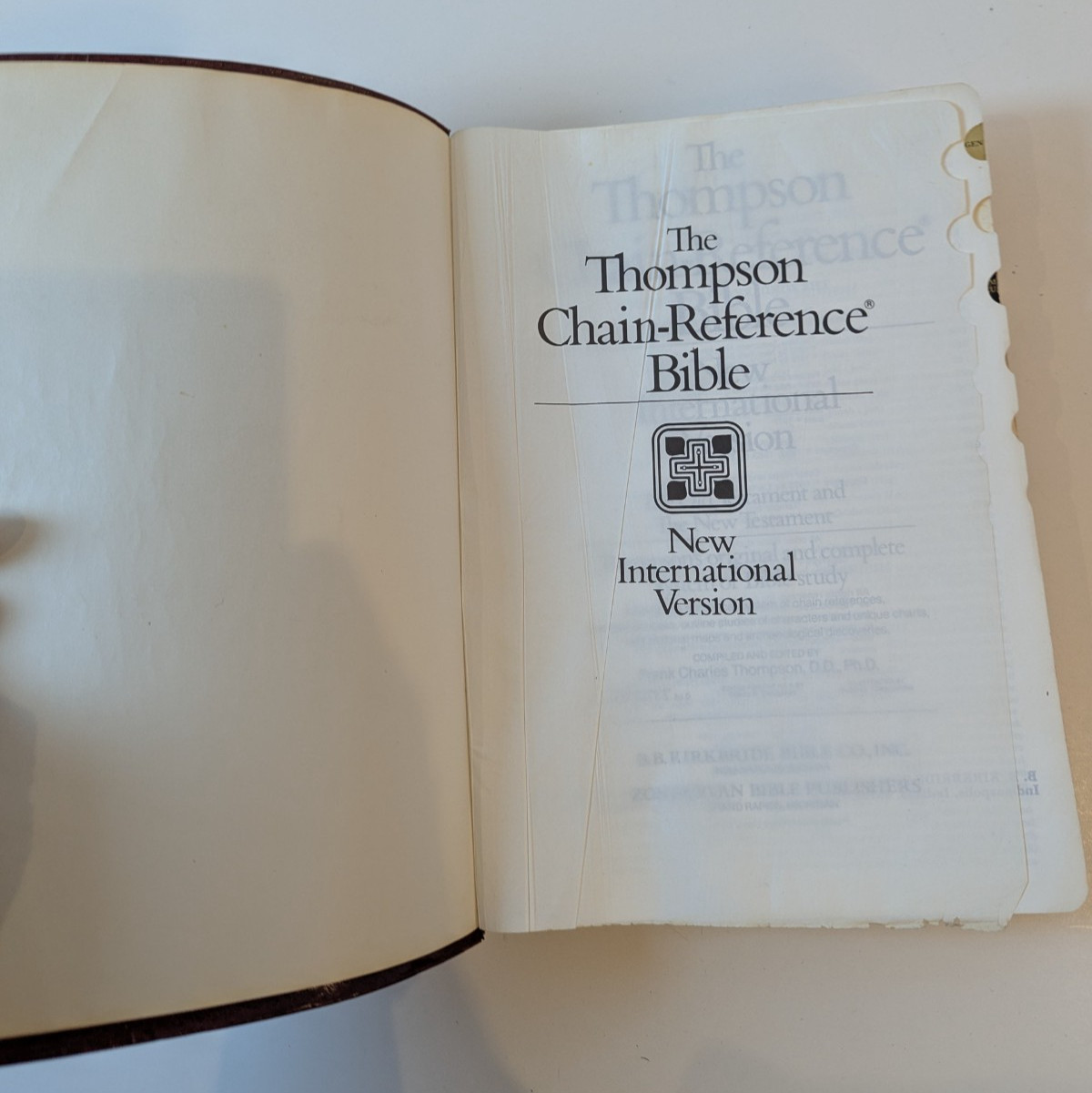 Thompson Chain Reference Bible 1983 NIV 1978 Bonded Leather Red Letter Vintage
