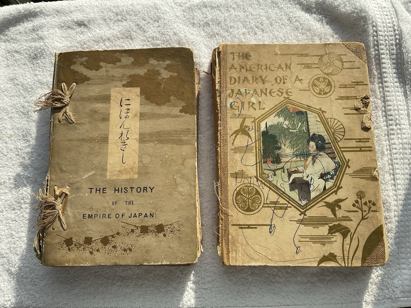 1893 The History of the Empire of Japan AND 1902 American Diary Of Japanese Girl