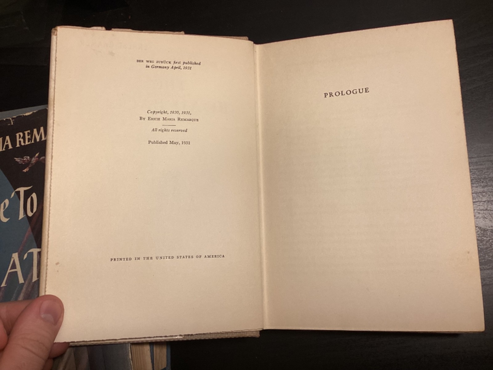 1931-1961 Lot Of 5 Books By Erich Maria Remarque – See Below
