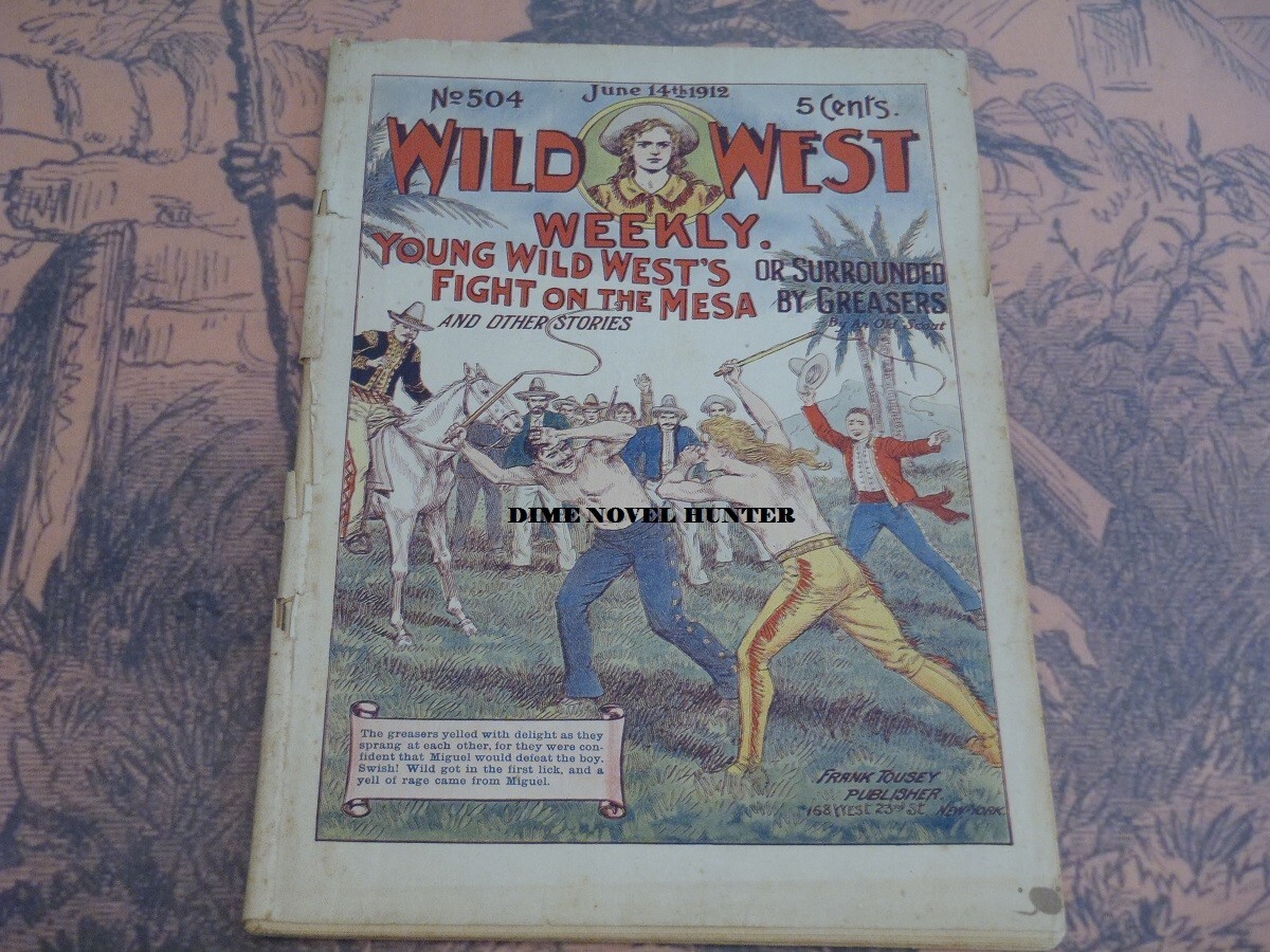 WILD WEST WEEKLY #504 FRANK TOUSEY DIME NOVEL WATCH VIDEO DESCRIPTION