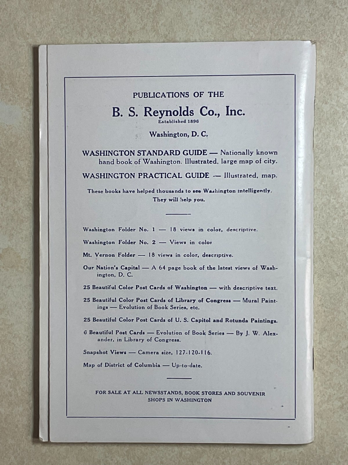 1950 Washington Practical Guide-Charles B. Reynolds & 1930s New York State Fair
